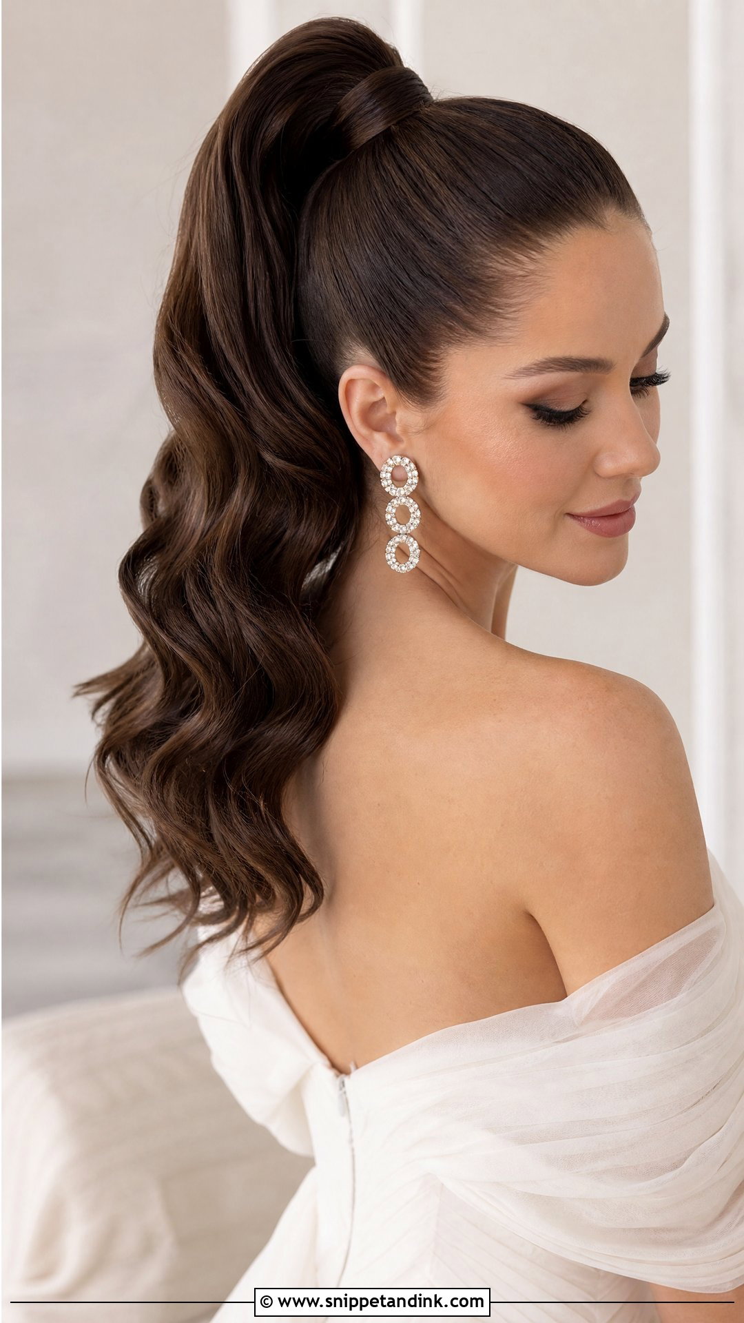 High Bridal Ponytail - Snippet and Ink - 20 Bridal Hair Style Ideas