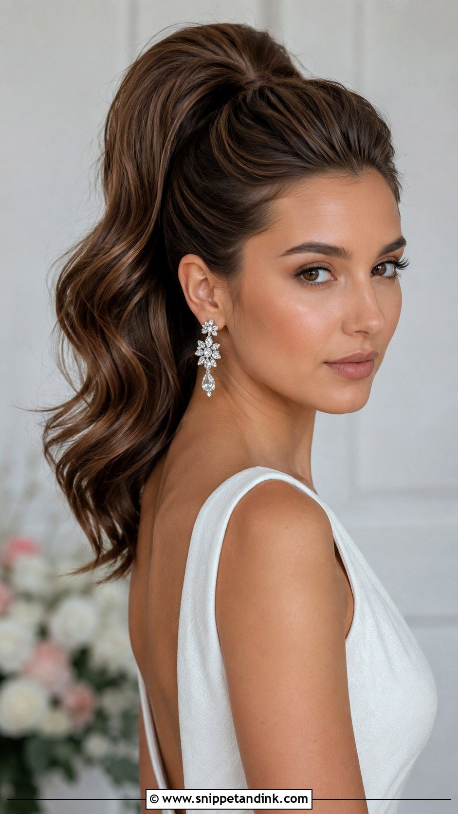 High Bridal Ponytail With Volume - Snippet and Ink - 25 Wedding Hairdos