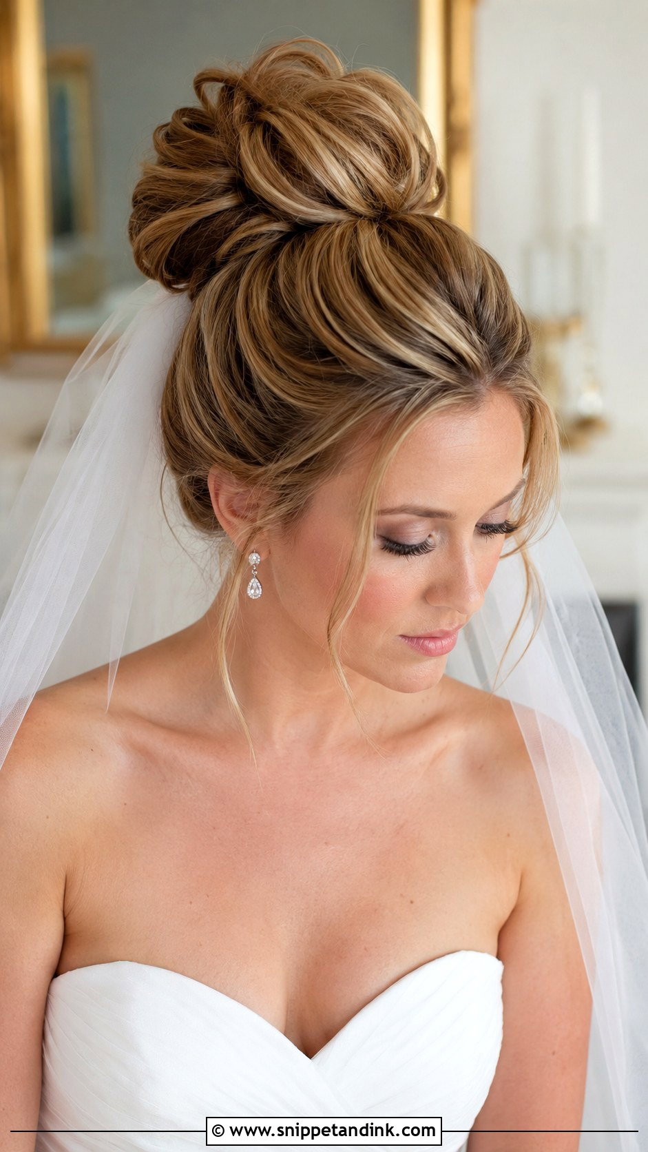 High Bridal Updo With Veil - Snippet and Ink - 20 High Bridal Hair Updo Ideas