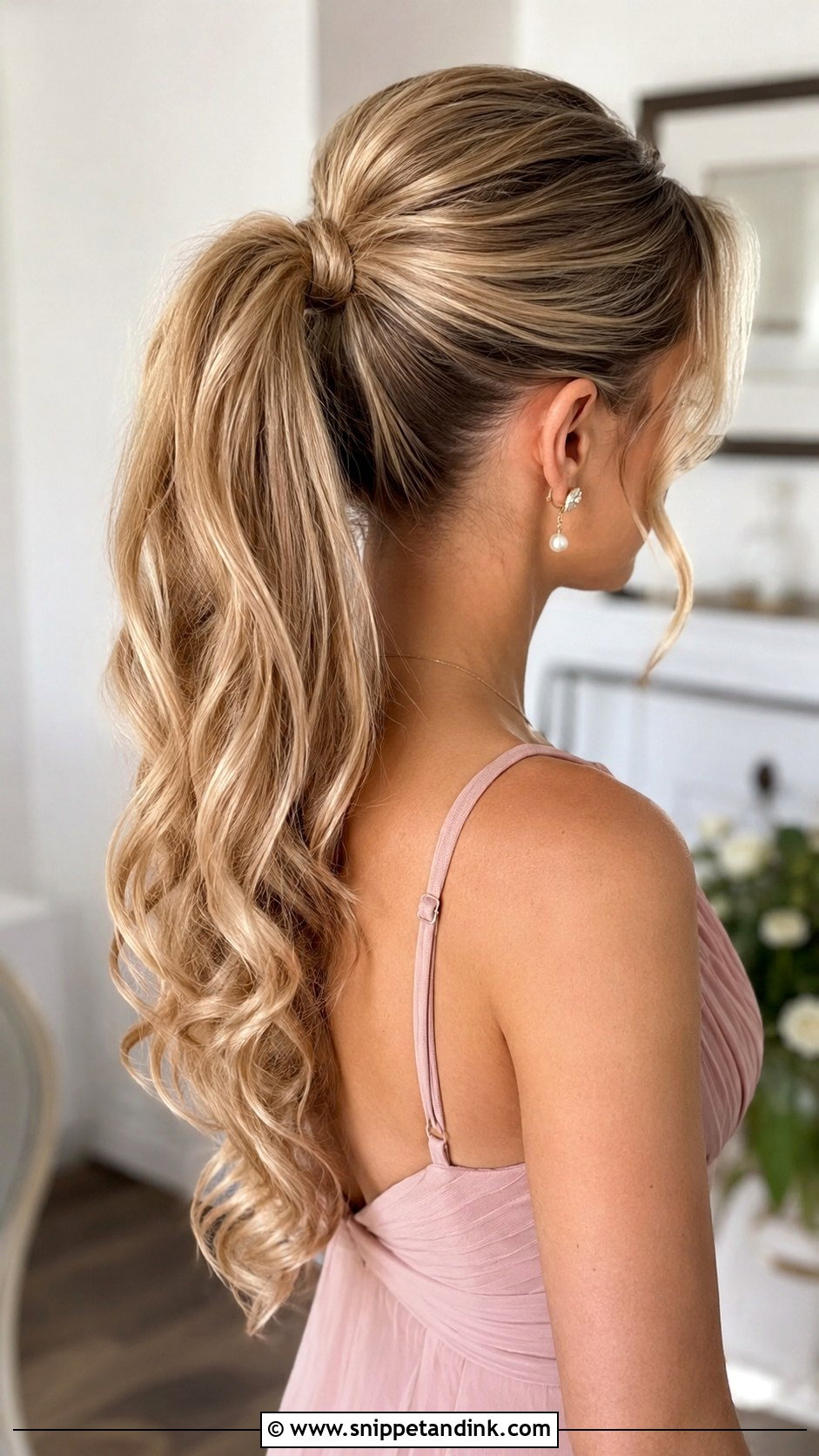 High Bridesmaid Ponytail - Snippet and Ink - 30 Bridesmaid Ponytail Ideas
