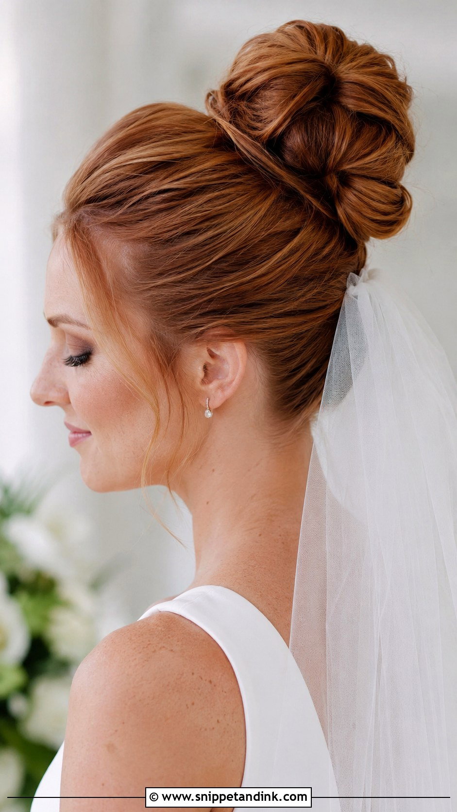 High Bun Bridal Hair - Snippet and Ink - 20 Bridal Hair Inspo 2025 Ideas
