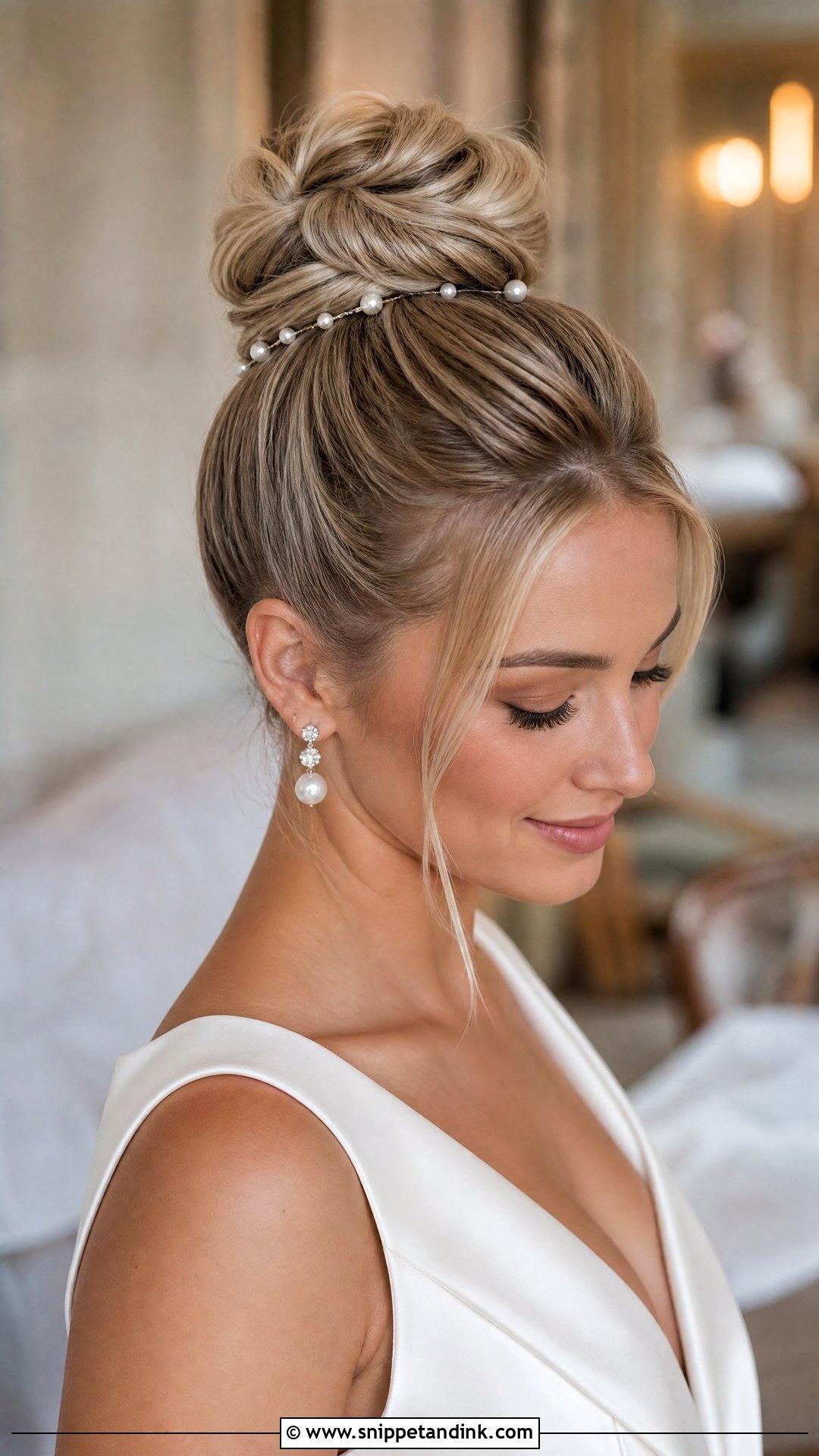 High Bun Bridal Hair - Snippet and Ink - 15 Bridal Hairdos for Long Hair