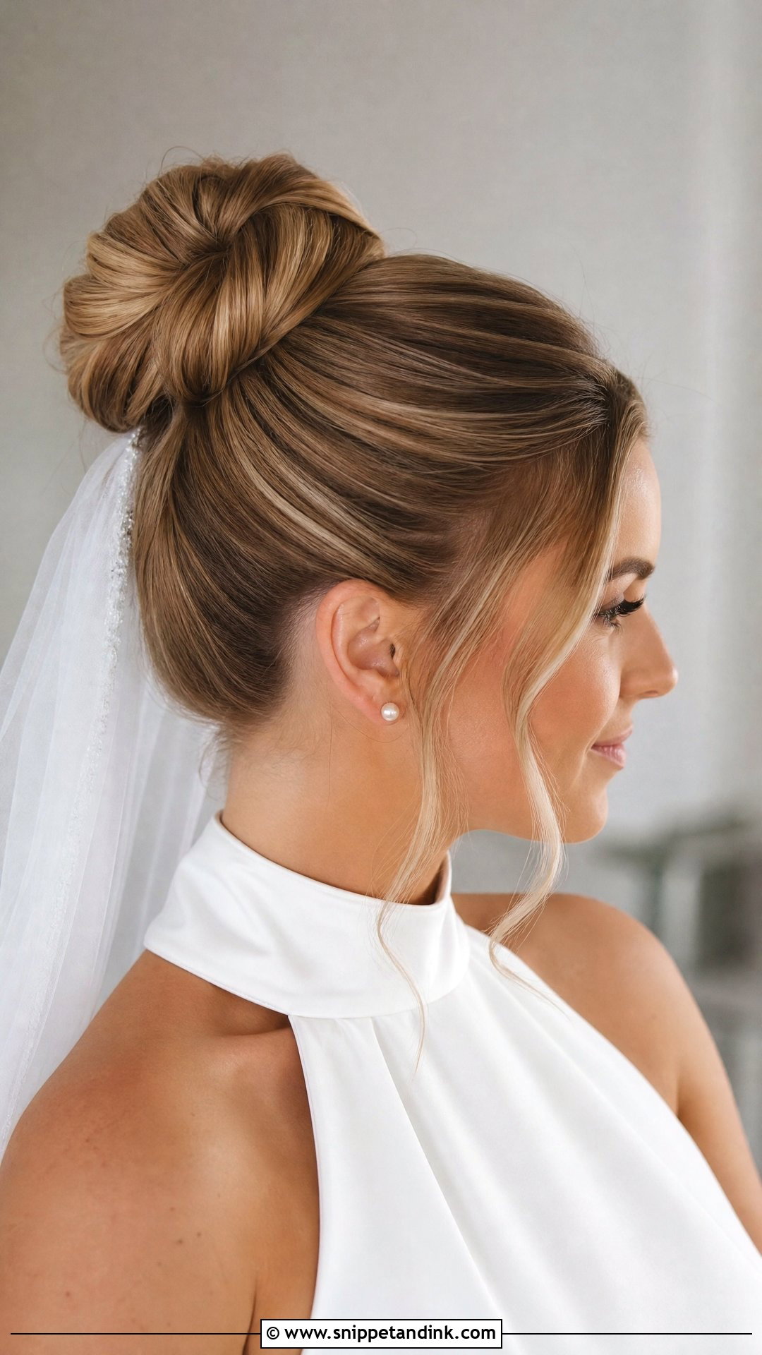 High Bun Bridal Hairstyle For Long Hair - Snippet and Ink - 15 Easy Bridal Hairstyles for Long Hair