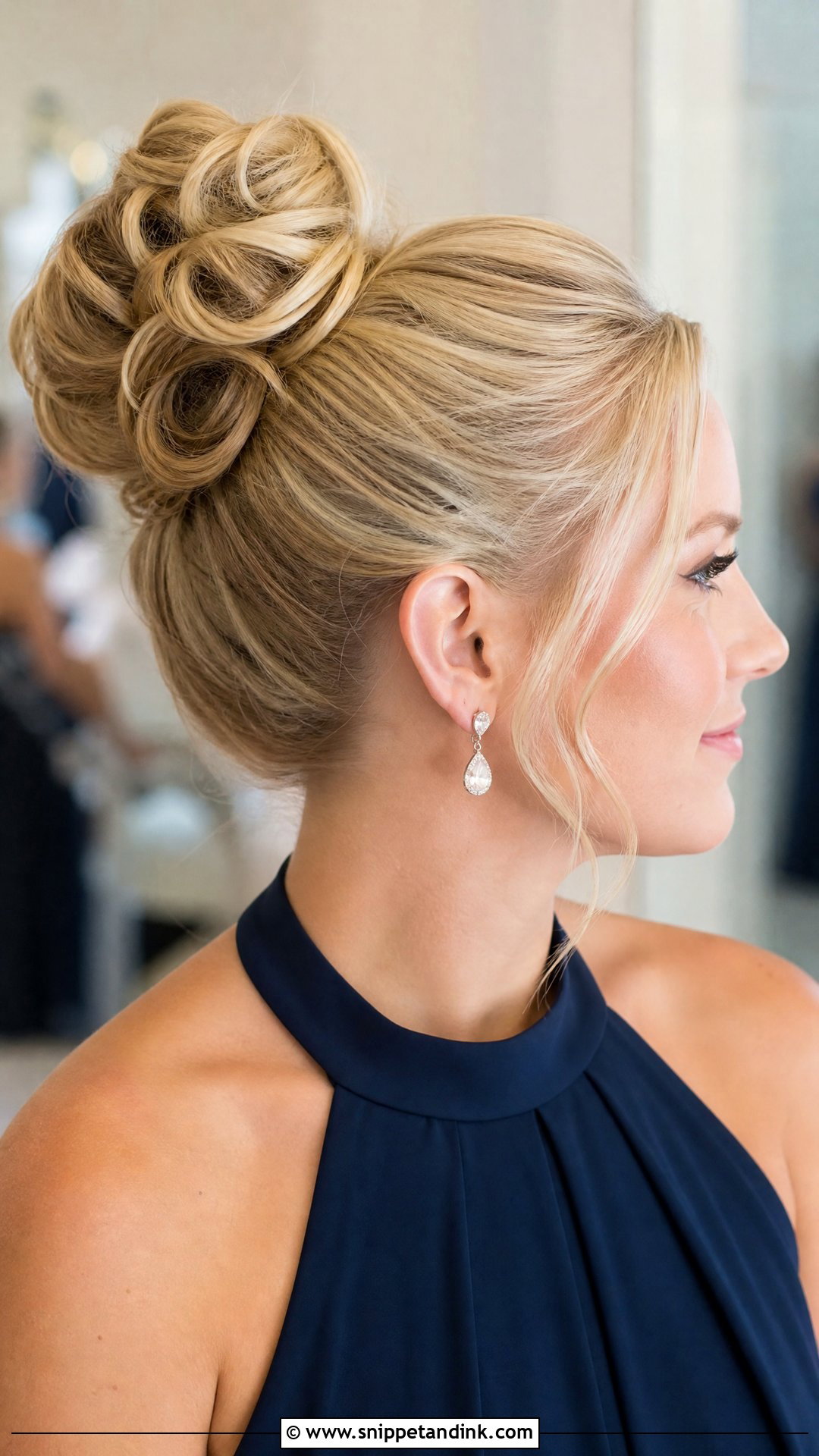 High Bun Bridal Party Updo - Snippet and Ink - 15 Bridal Party Updo Ideas