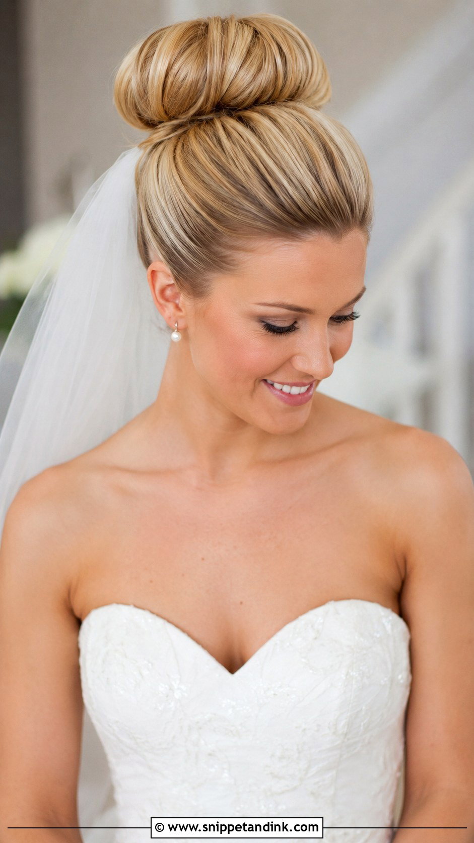 High Bun Bride Updo For Long Hair - Snippet and Ink - 20 Bride Updo Hairstyles for Long Hair