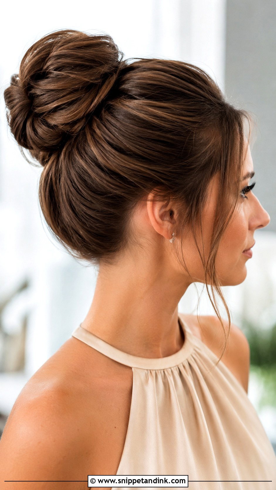 High Bun Bridesmaid Hair - Snippet and Ink - 30 Wedding Bridesmaid Hair Ideas