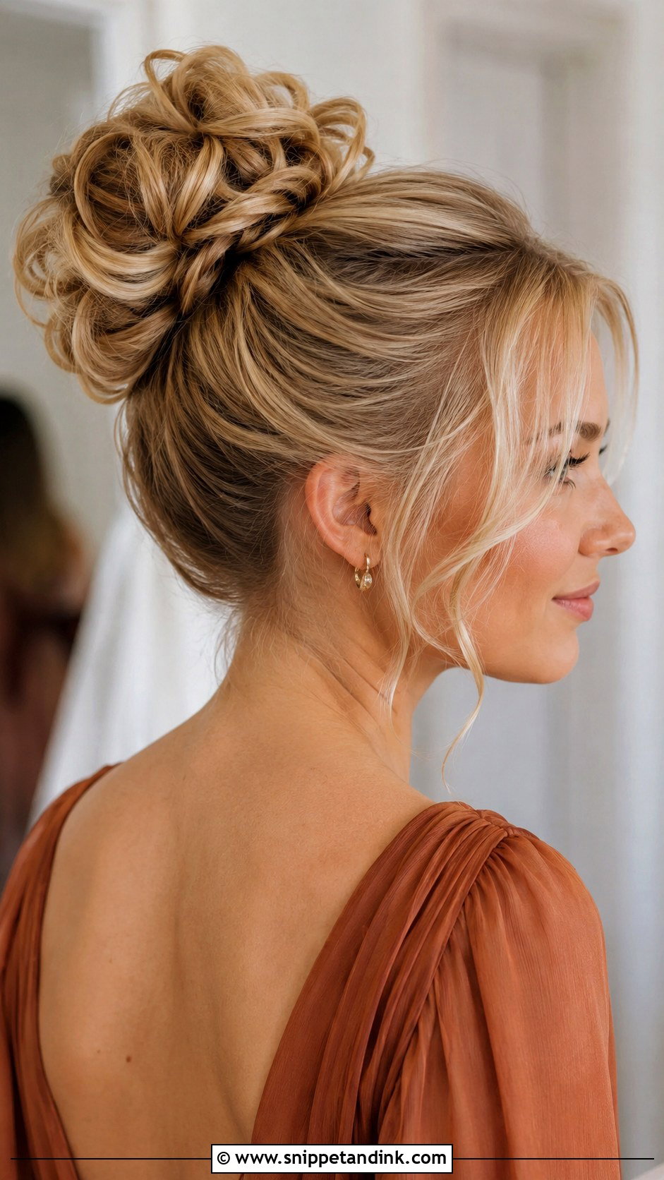 High Bun Bridesmaid Hair - Snippet and Ink - 20 Fall Bridesmaid Hair Ideas