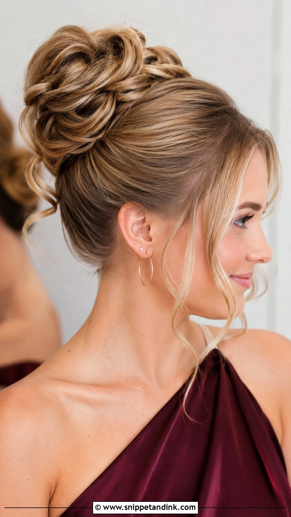 High Bun Bridesmaid Hair - Snippet and Ink - 25 Wedding Hair for Bridesmaids Ideas