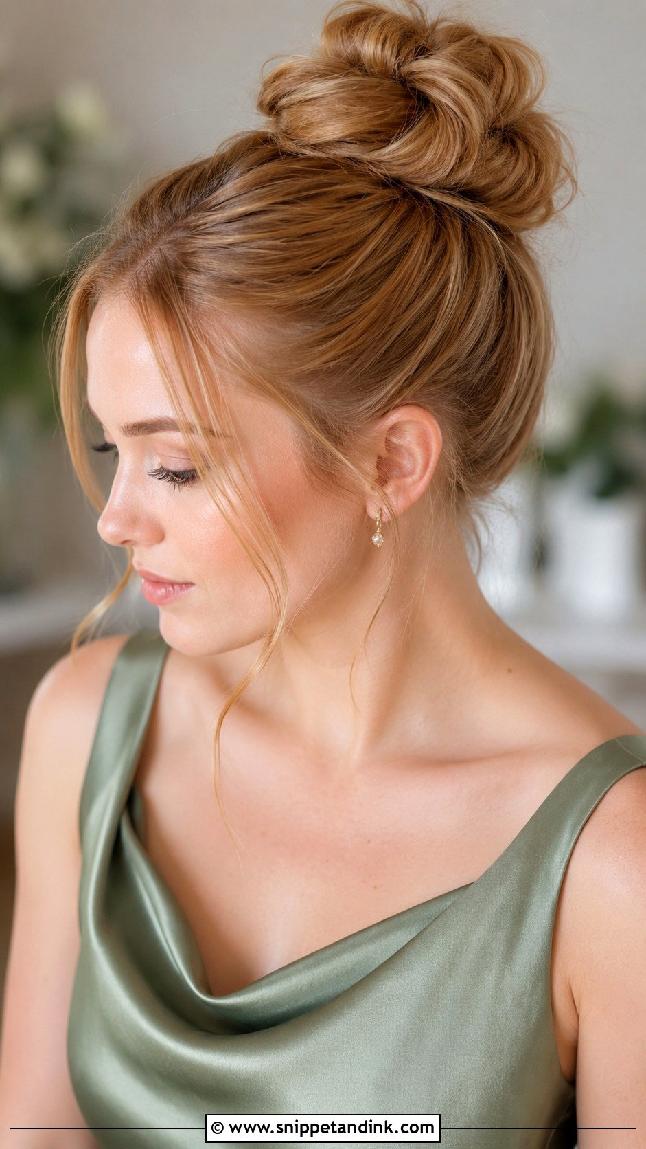 High Bun Bridesmaid Hairstyle For Fine Hair - Snippet and Ink - 20 Bridesmaid Hairstyles for Fine Hair