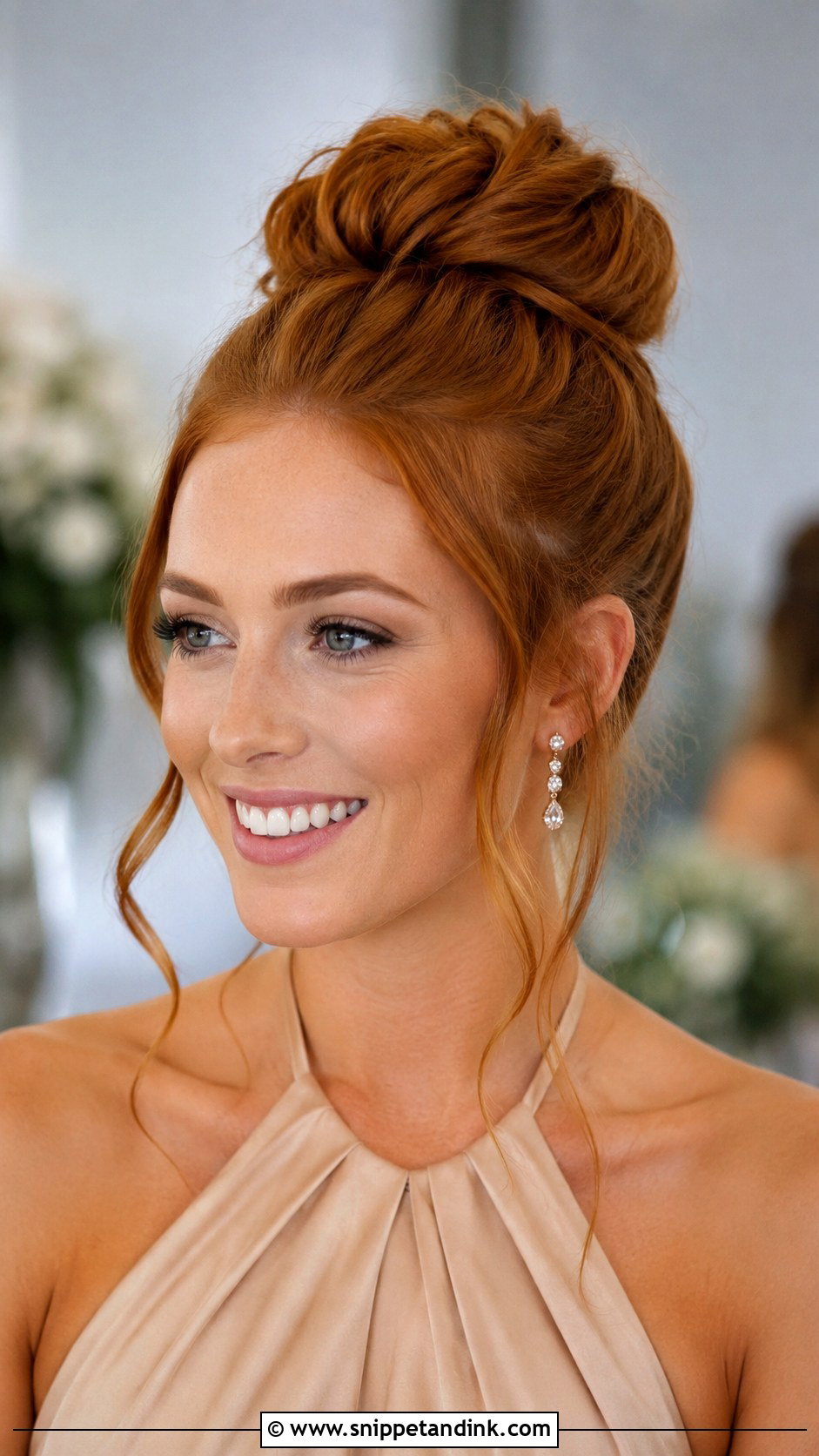 High Bun Bridesmaid Updo - Snippet and Ink - 20 Bridesmaid Updo Ideas
