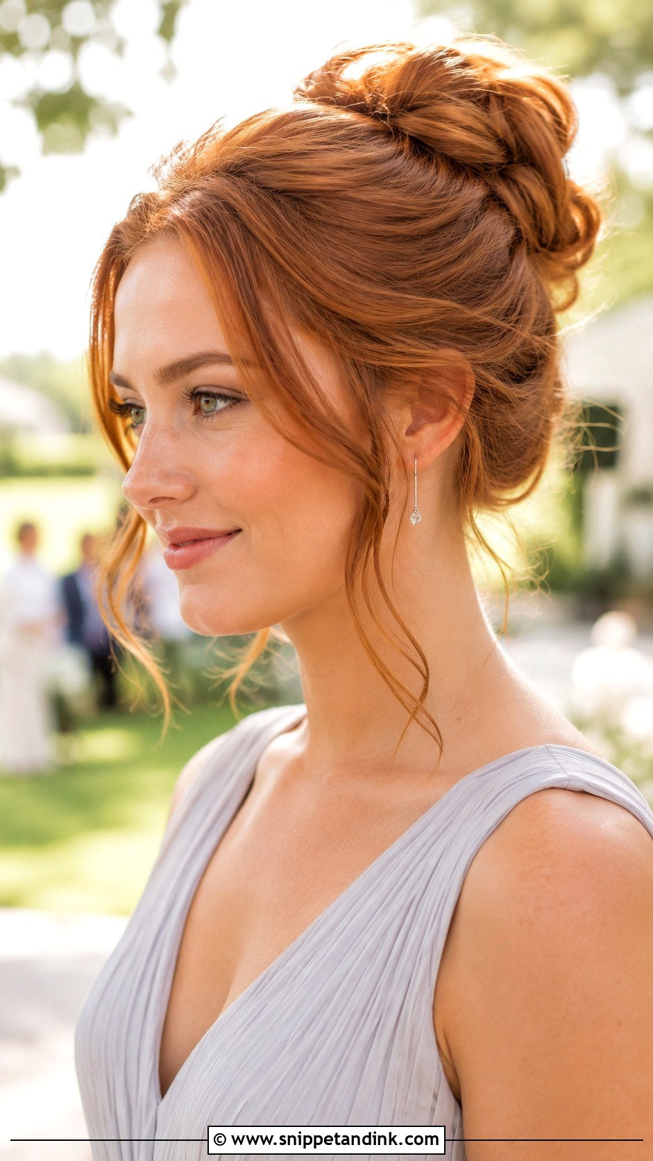 High Bun Bridesmaid Updo For Outdoor Wedding - Snippet and Ink - 20 Bridesmaid Hairstyles Updo High Bun
