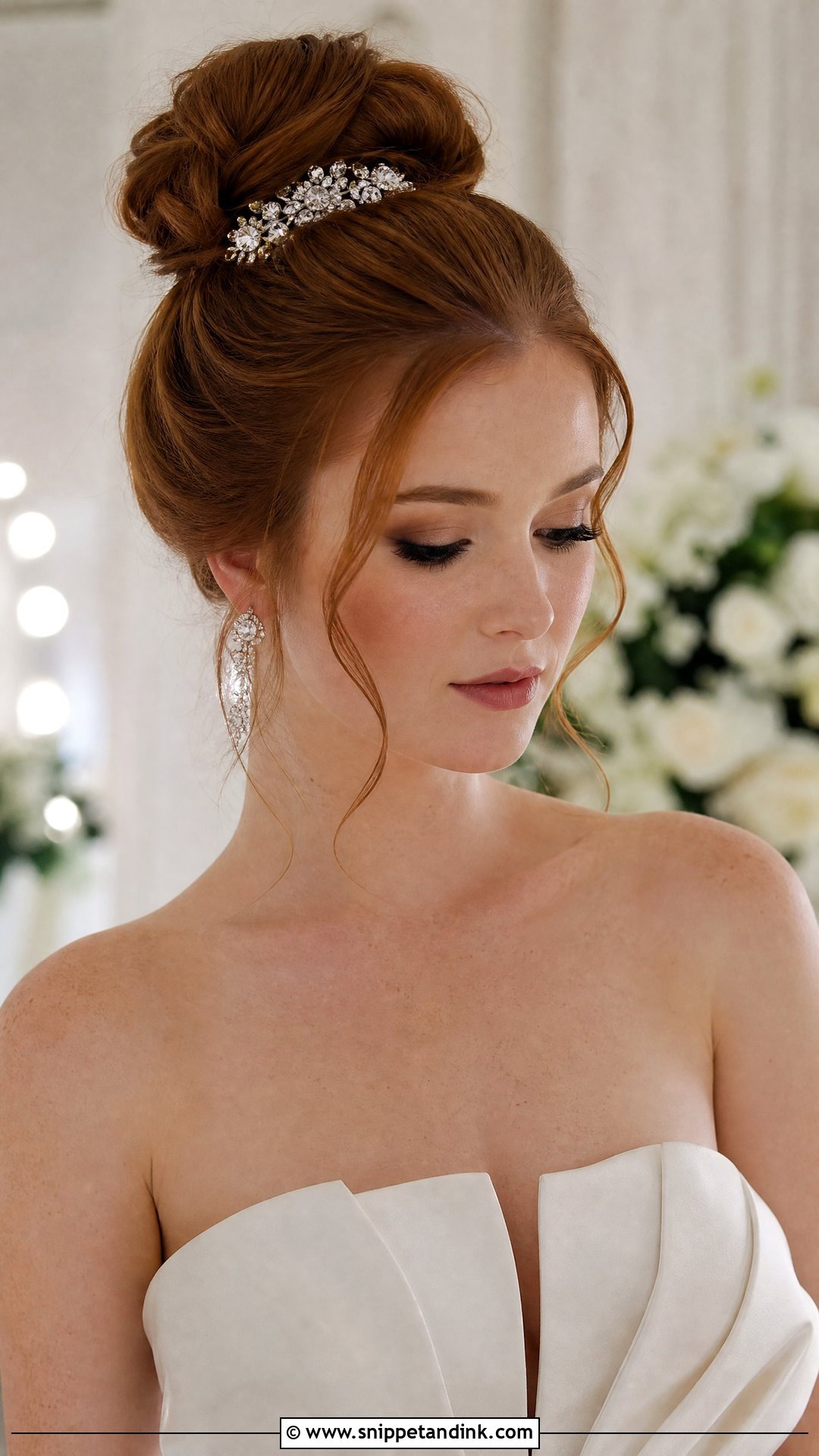 High Bun Engagement Hairstyle For Round Face - Snippet and Ink - 15 Engagement Hairstyles for Round Face