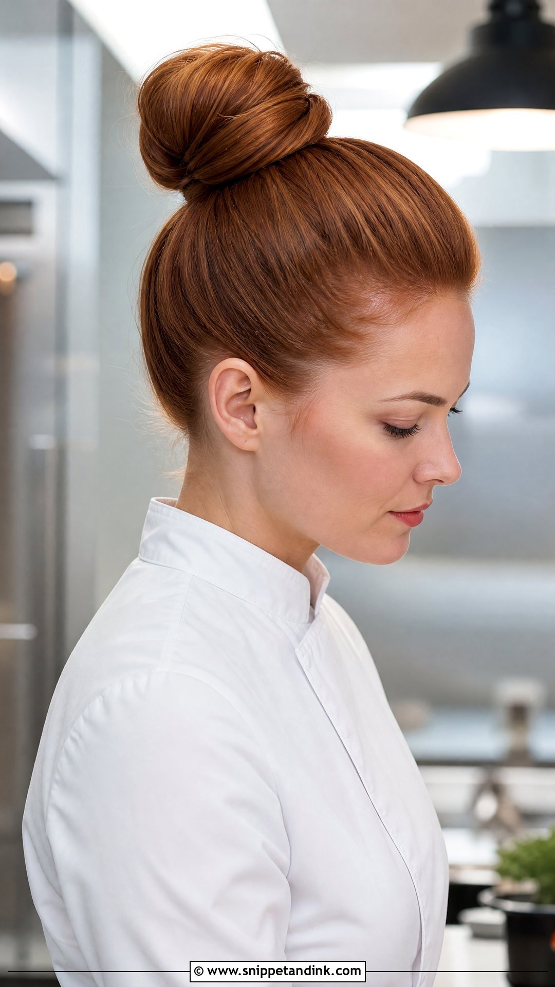 High Bun For Catering - Snippet and Ink - 15 Catering Hairstyles