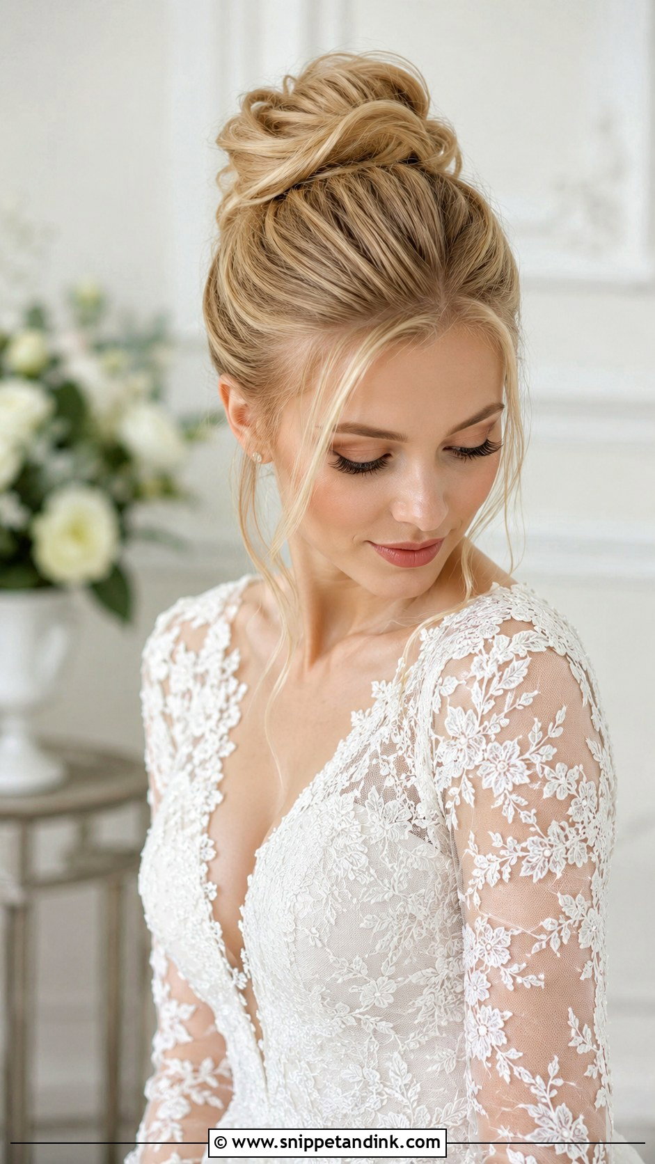 High Bun For Fine Hair - Snippet and Ink - 20 Bridal Hair Fine Hair Ideas