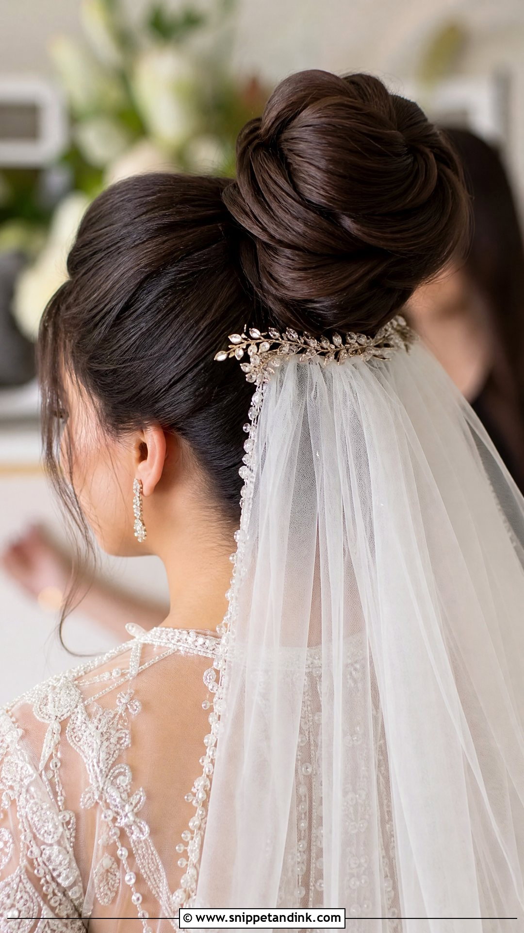 High Bun For Long Hair - Snippet and Ink - 15 Bride High Bun Hairstyles