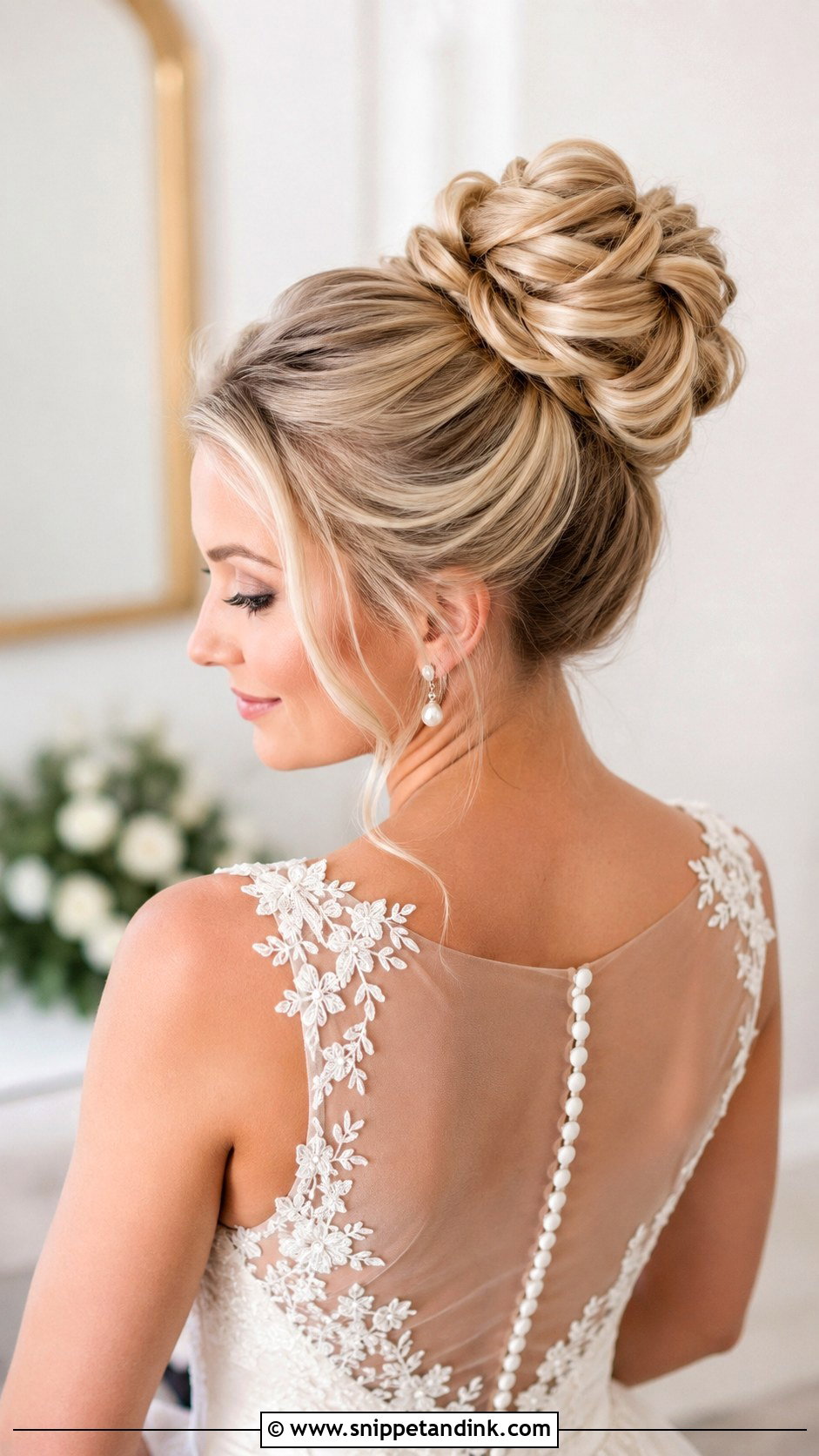 High Bun For Long Hair Wedding - Snippet and Ink - 20 High Bun Hairstyles for Wedding