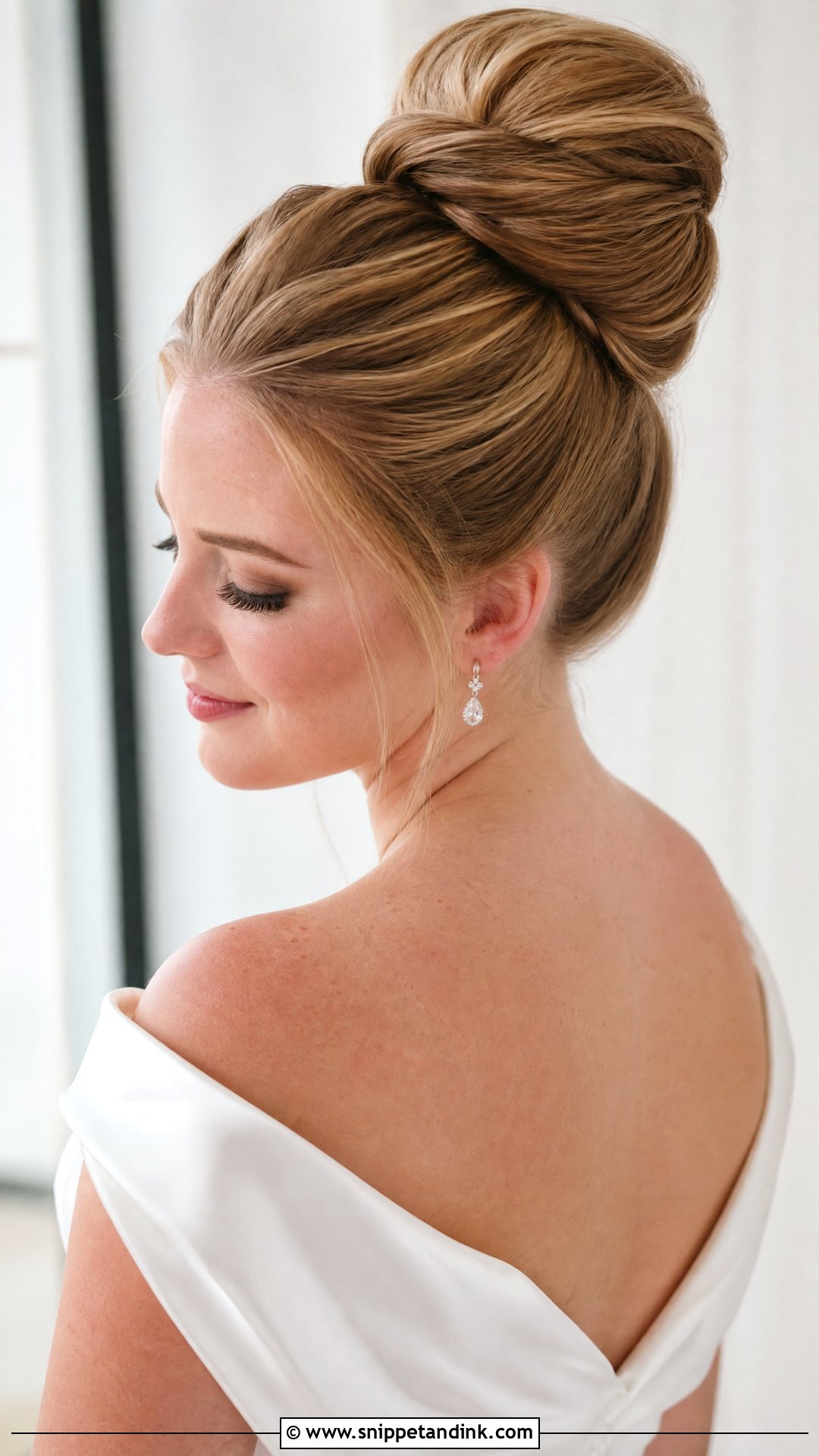 High Bun For Long Hair - Snippet and Ink - 15 Bridal High Bun Hairstyles