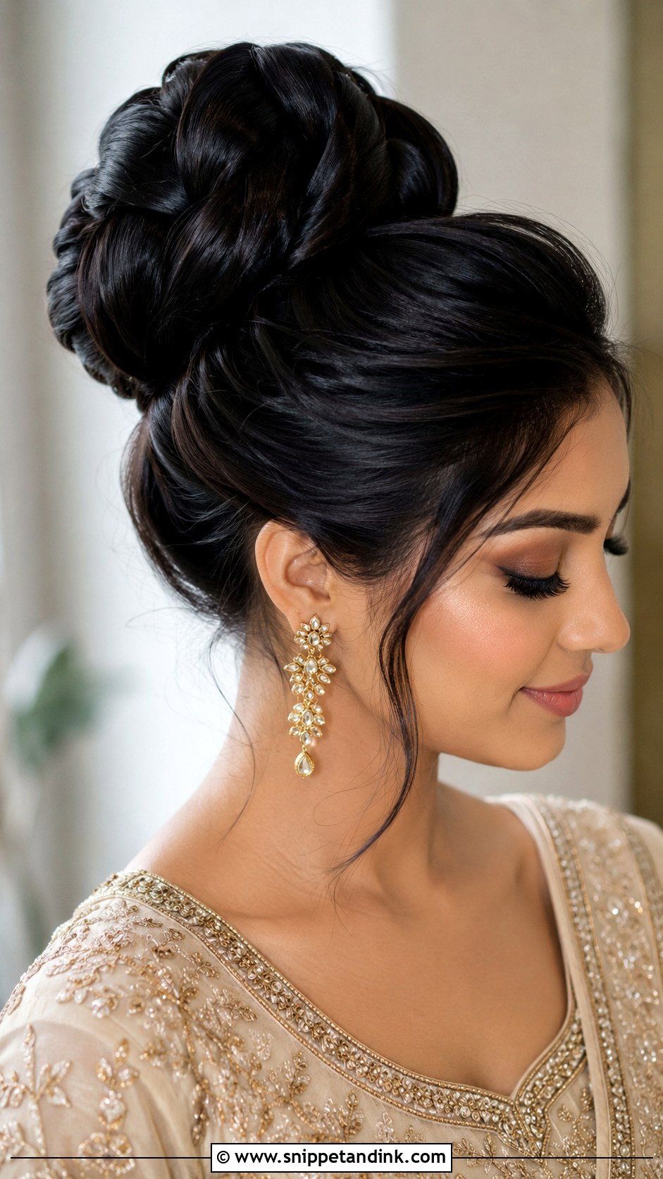 High Bun For Thick Hair Wedding - Snippet and Ink - 20 High Bun Hairstyles for Wedding