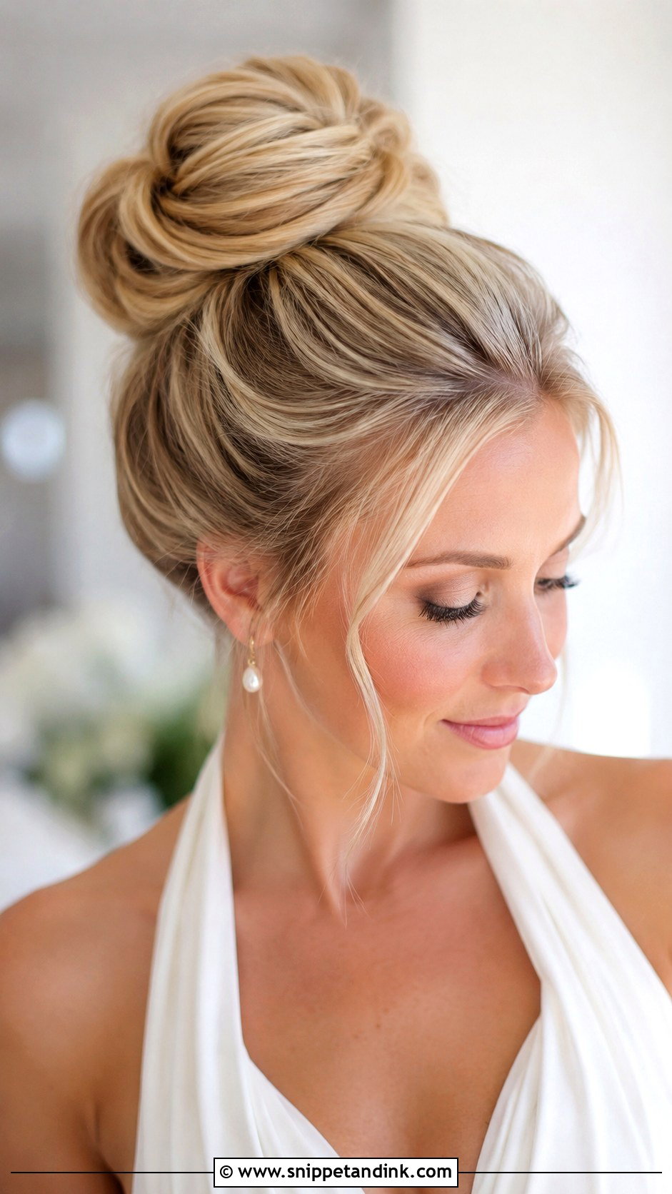 High Bun Summer Wedding Updo - Snippet and Ink - 15 Summer Wedding Updos