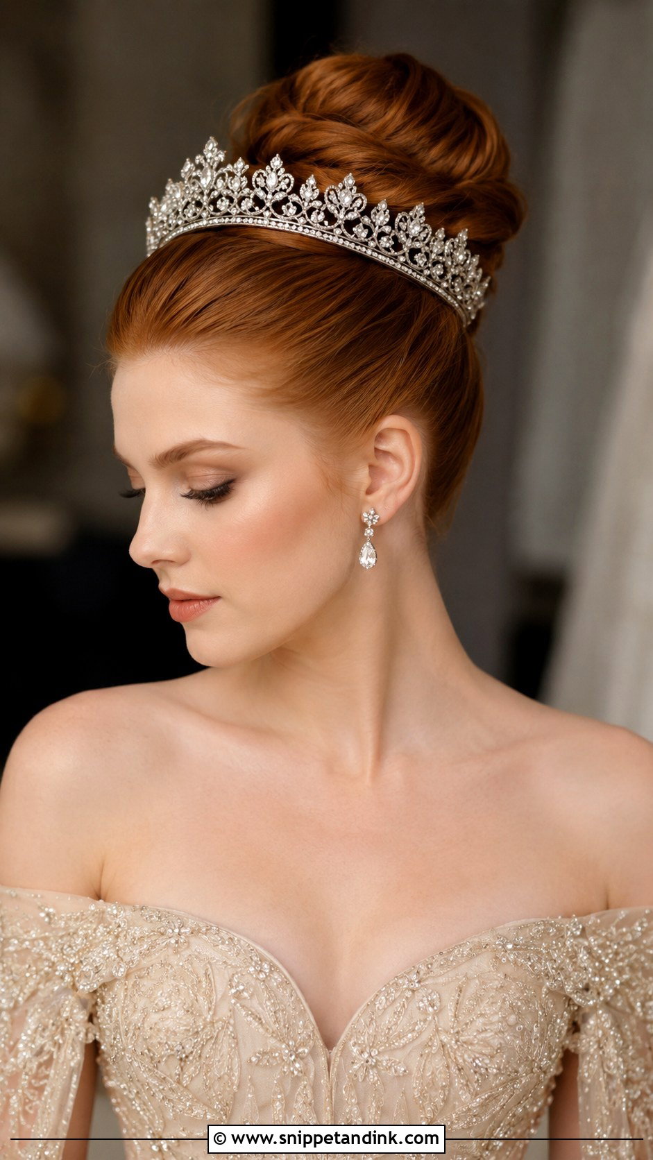 High Bun Tiara Hairstyle - Snippet and Ink - 15 Hairstyle for Tiara Ideas