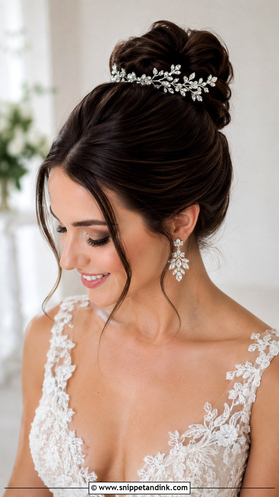 High Bun Updo - Snippet and Ink - 25 Bridal Up Do Ideas