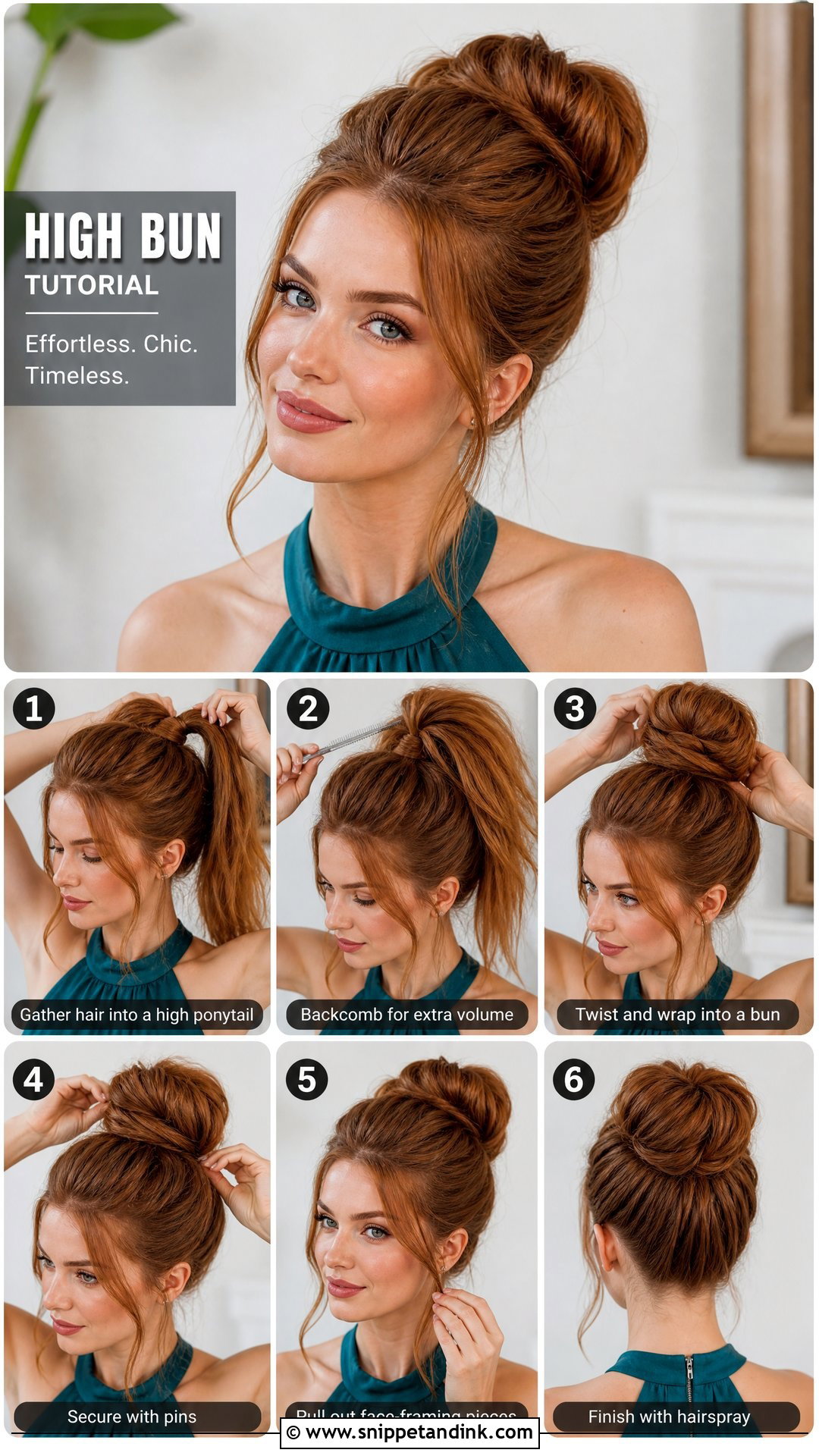 High Bun Wedding Guest Hairstyle Tutorial - Snippet and Ink - 20 Wedding Guest Hairstyles Tutorial