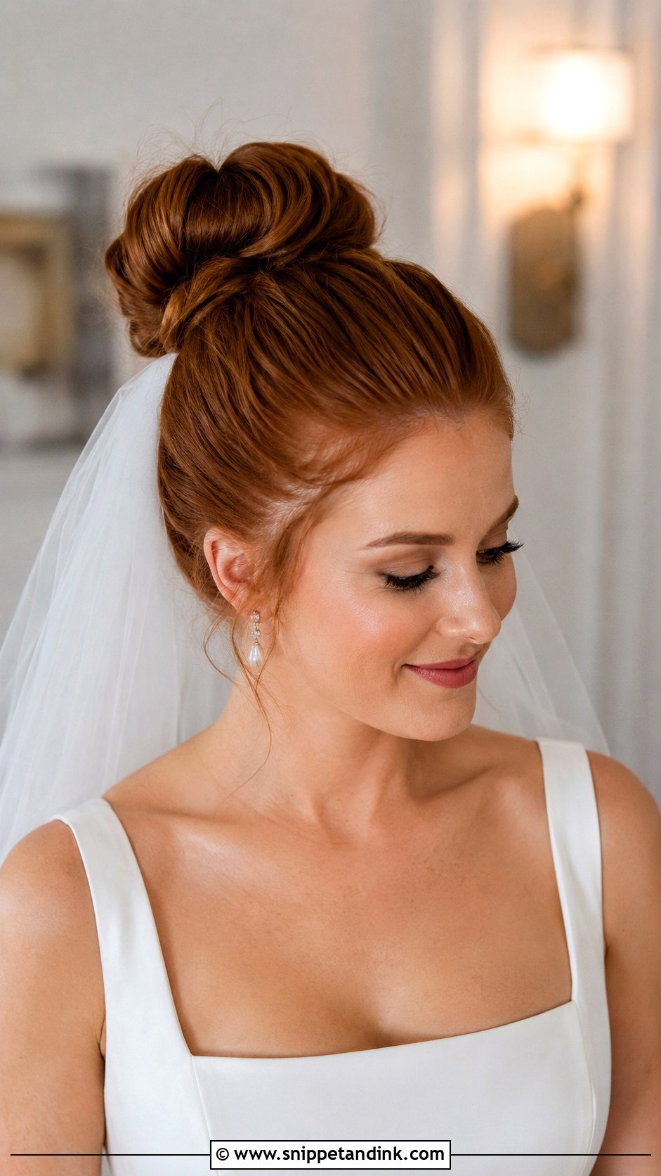 High Bun Wedding Hair - Snippet and Ink - 15 Wedding Hairstyles for Long Thick Hair