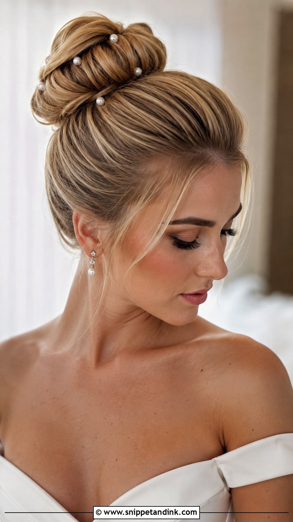 High Bun Wedding Hair - Snippet and Ink - 20 Hair Ideas for a Wedding