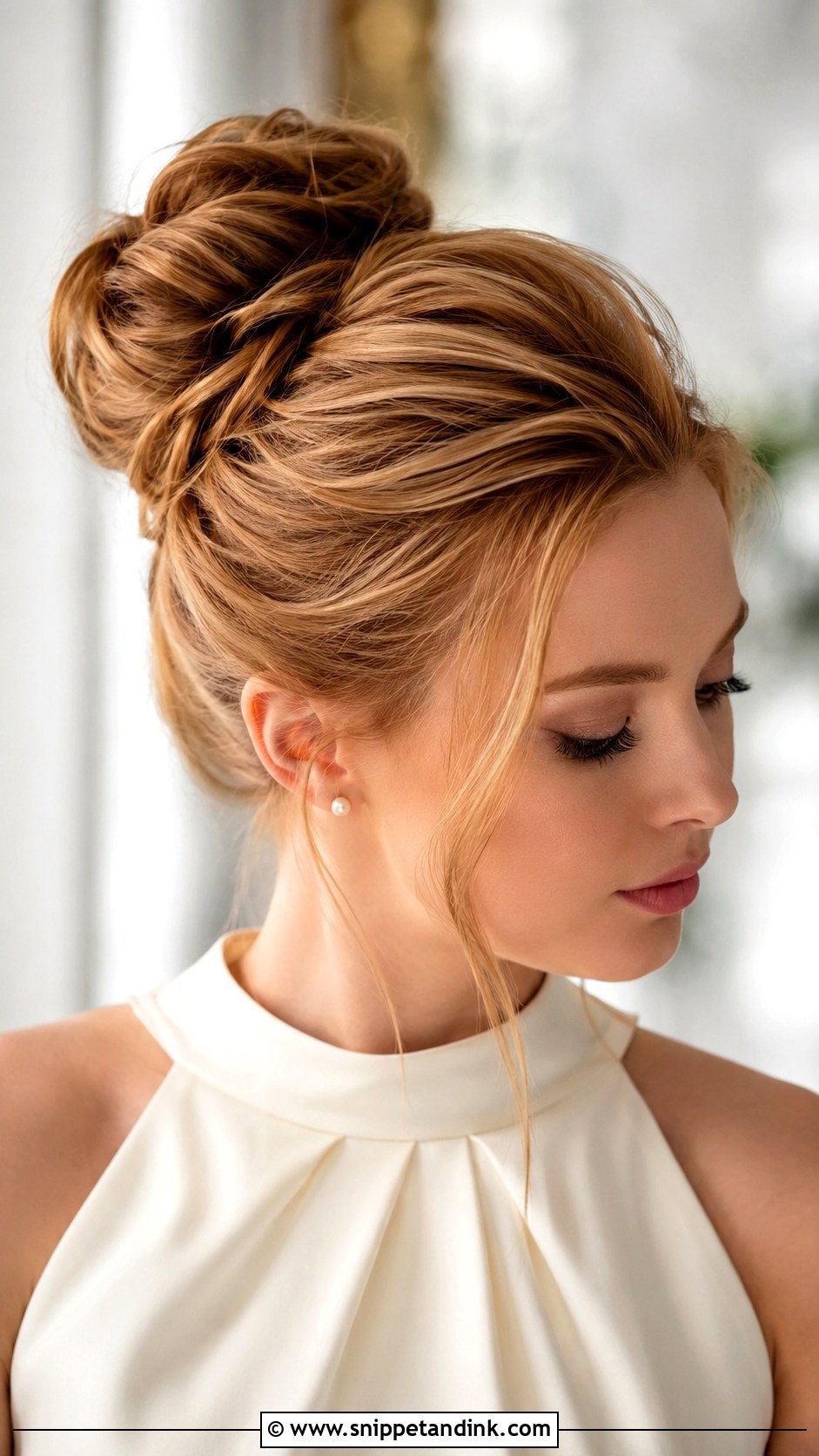 High Bun Wedding Hair - Snippet and Ink - 15 Hair Styles Ideas for Wedding