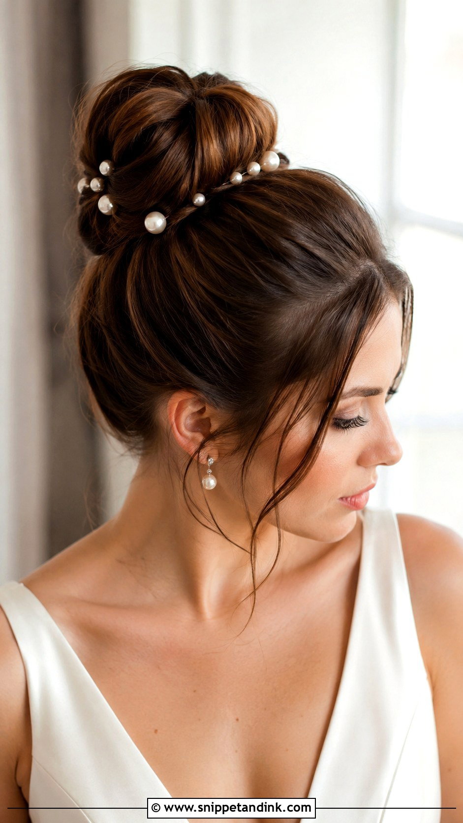 High Bun Wedding Hair - Snippet and Ink - 15 High Updo Wedding Hair Ideas
