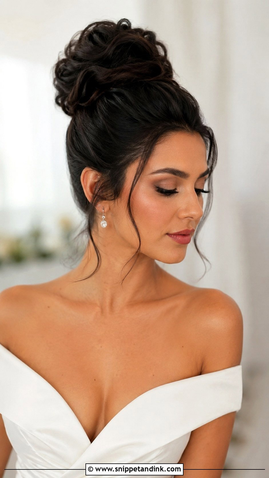 High Bun Wedding Hair - Snippet and Ink - 15 Simple Bun Wedding Hair Ideas