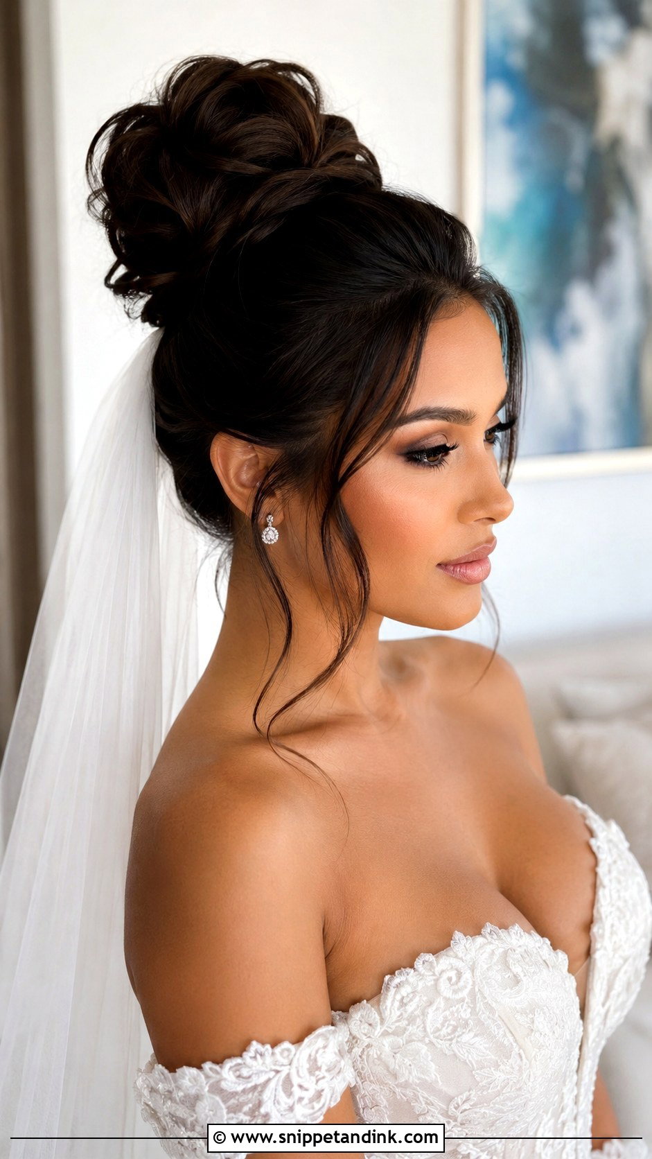 High Bun Wedding Hair - Snippet and Ink - 15 Wedding Hair for Plus Size Brides