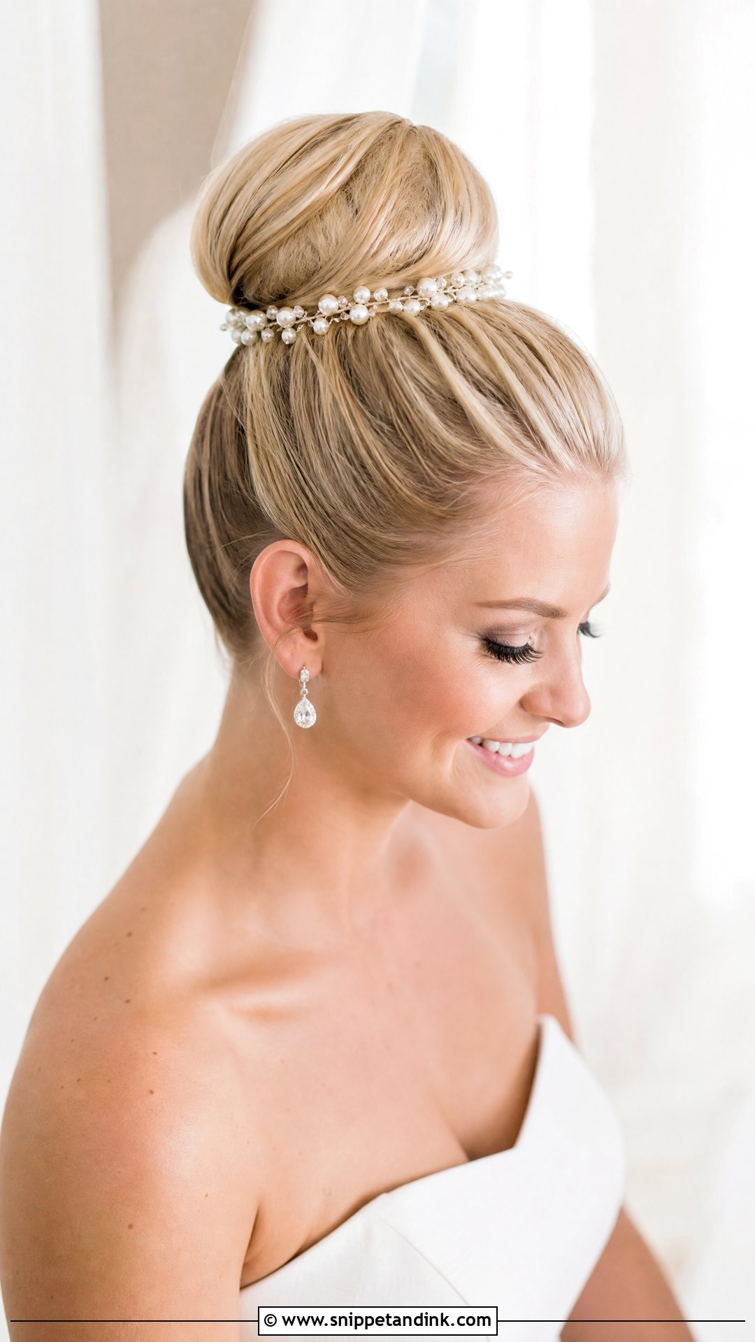 High Bun Wedding Hair Updo - Snippet and Ink - 15 Easy Wedding Hair Updos