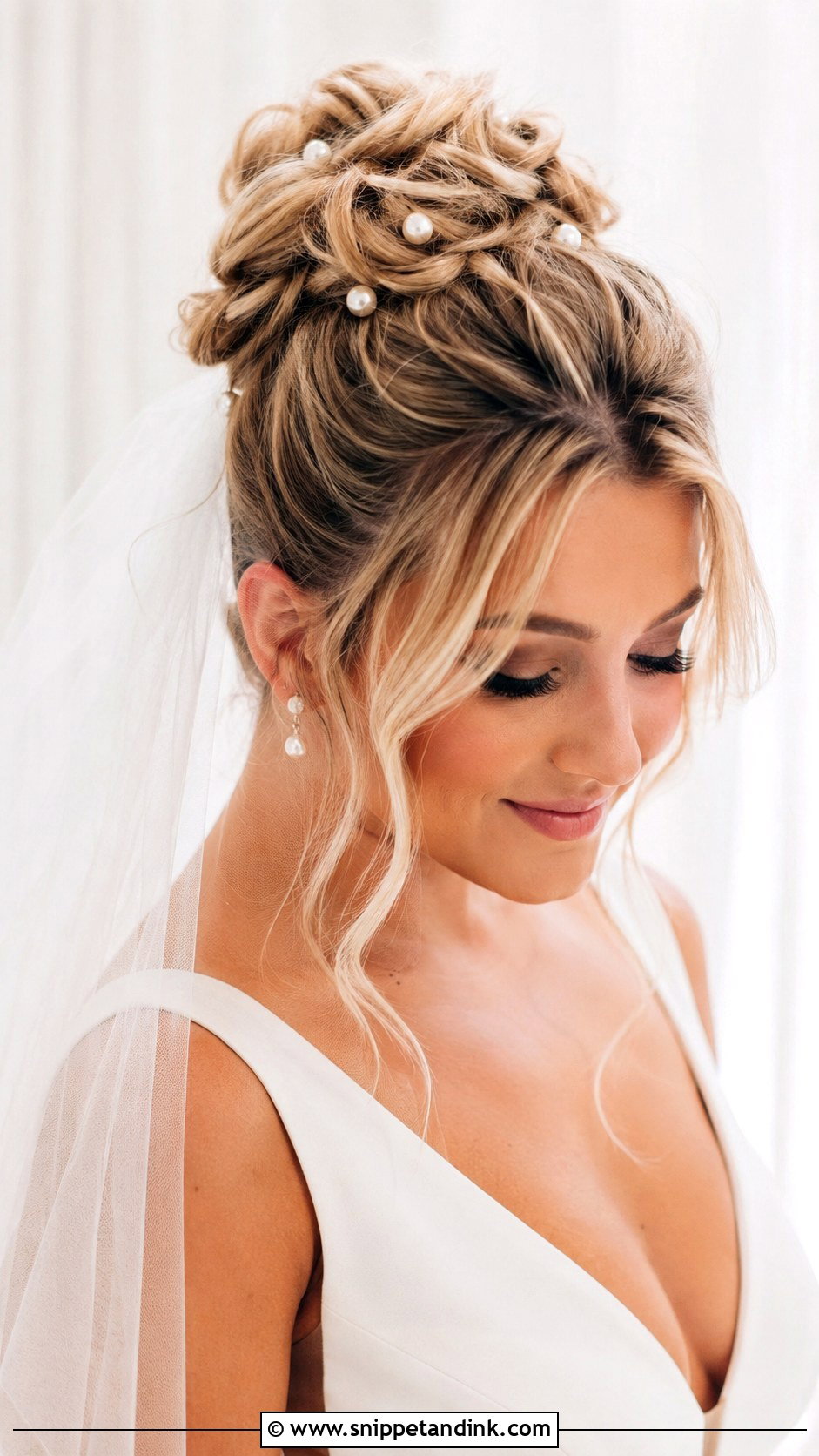 High Bun Wedding Hairdo For Round Face - Snippet and Ink - 15 Hairdo for Round Face Wedding Ideas