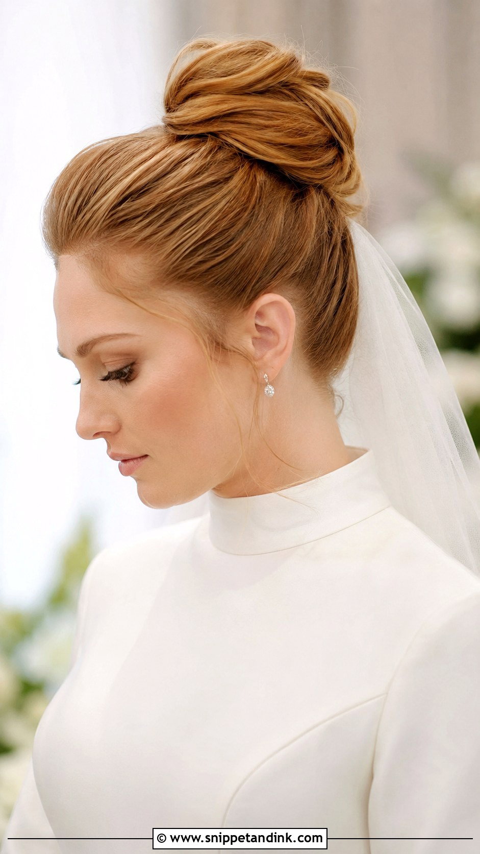 High Bun Wedding Hairstyle - Snippet and Ink - 20 Beautiful Wedding Hairstyles