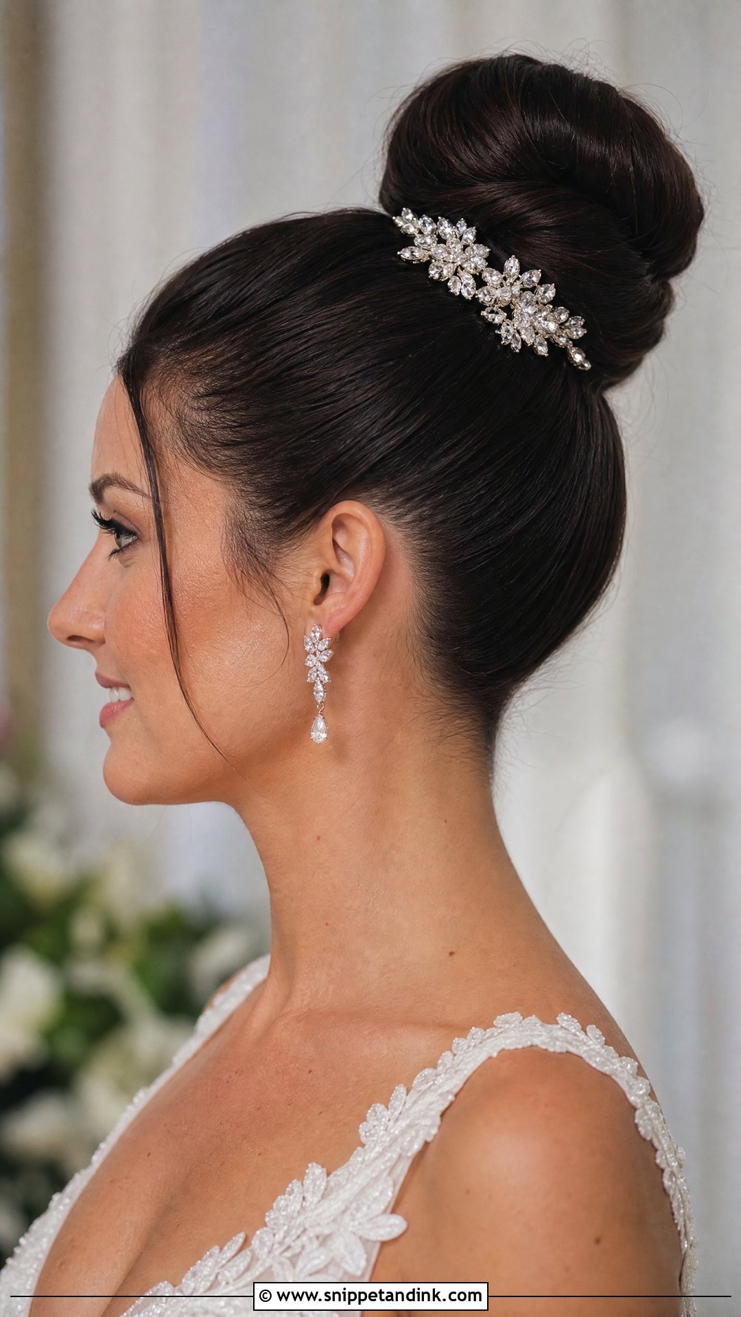 High Bun Wedding Hairstyle - Snippet and Ink - 20 Hair Design for Wedding Ideas