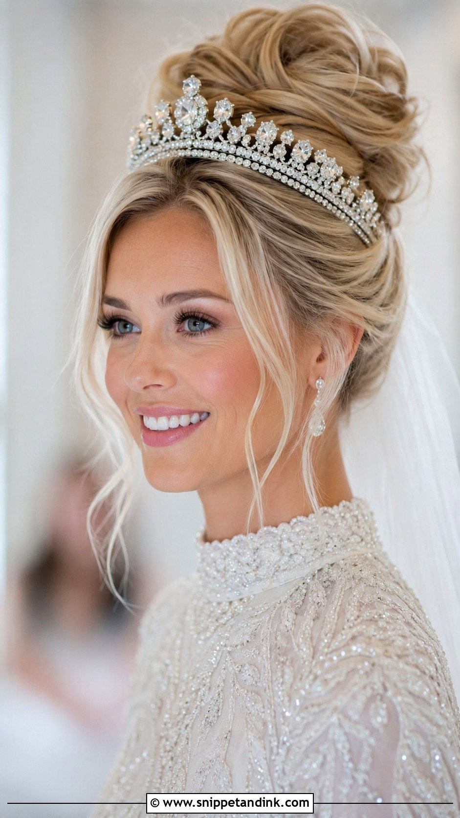 High Bun Wedding Hairstyle - Snippet and Ink - 30 Wedding Bun Hairstyles
