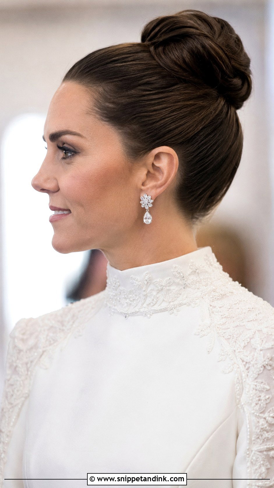 High Bun Wedding Hairstyle - Snippet and Ink - 30 Wedding Hair Bun Ideas