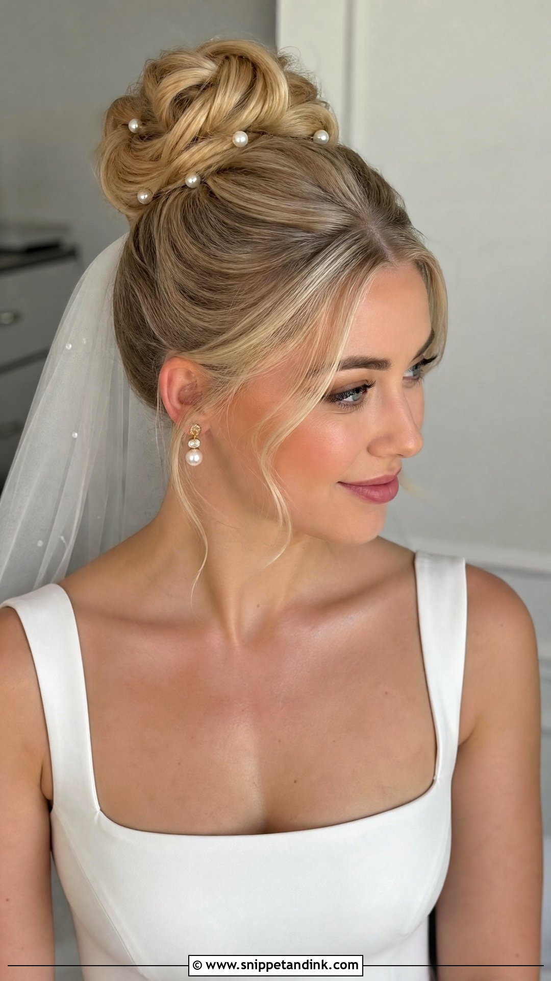 High Bun Wedding Hairstyle - Snippet and Ink - 15 Easy Do It Yourself Bride Wedding Hairstyles