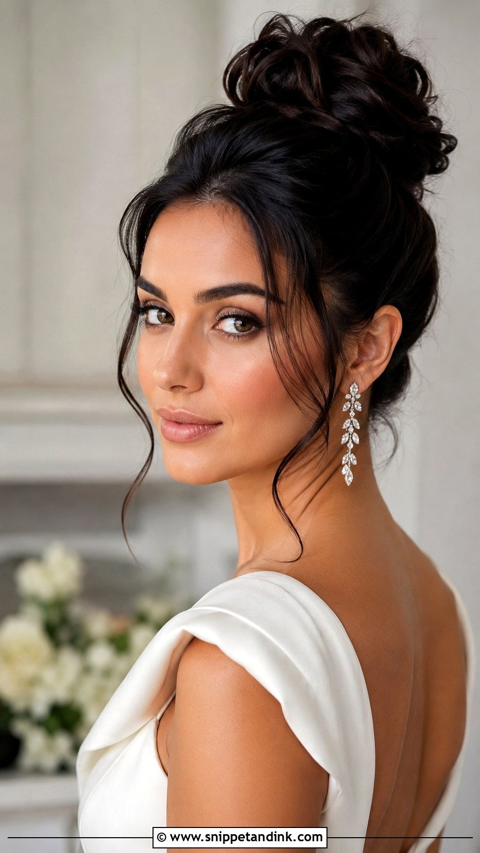 High Bun Wedding Hairstyle - Snippet and Ink - 15 Hair Inspiration for Wedding Ideas