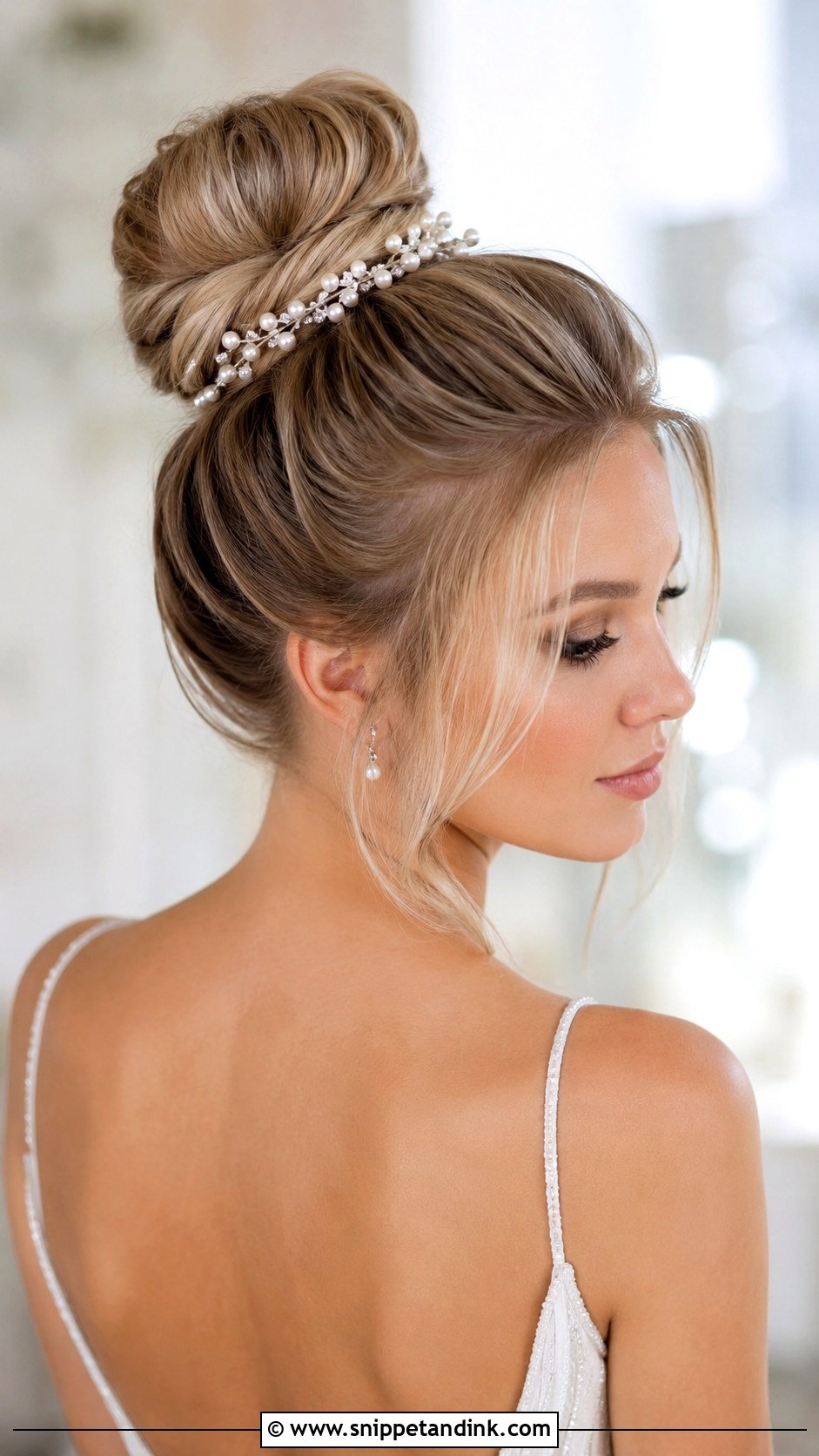 High Bun Wedding Hairstyle - Snippet and Ink - 15 Quick Wedding Hairstyles
