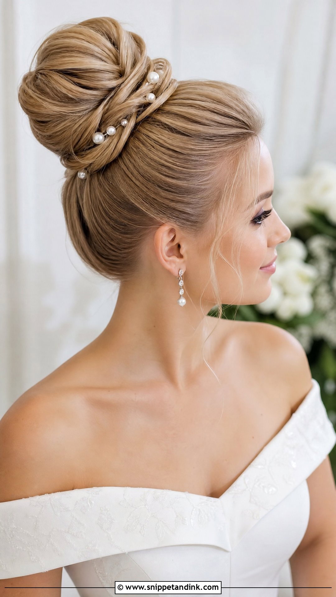 High Bun Wedding Hairstyle For Bride - Snippet and Ink - 15 Best Wedding Hairstyles the Bride