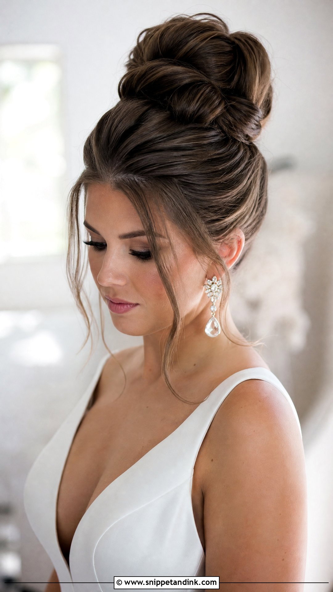High Bun Wedding Updo - Snippet and Ink - 20 Romantic Wedding Hair Updo Ideas