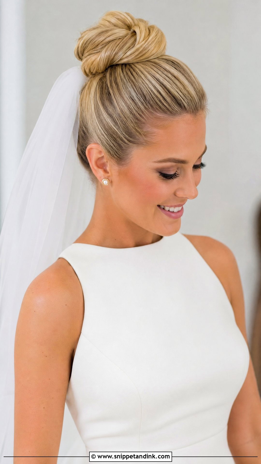 High Bun Wedding Updo - Snippet and Ink - 20 Wedding Hair Up Do for Bride Ideas