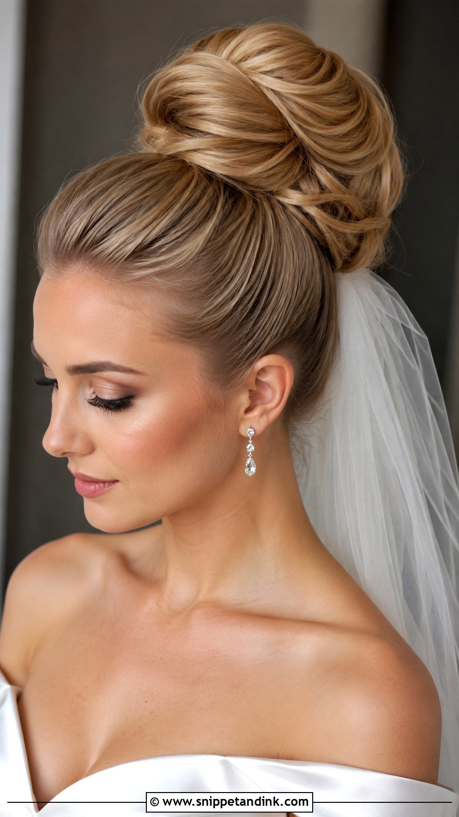 High Bun Wedding Updo - Snippet and Ink - 20 Long Hair Wedding Updo Ideas