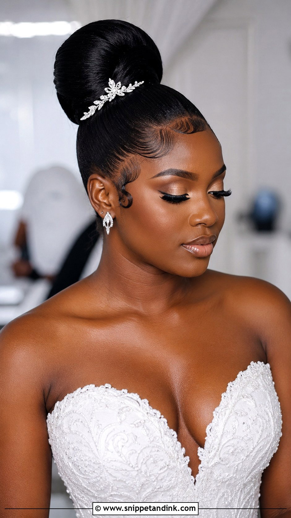 High Bun With Baby Hair - Snippet and Ink - 30 Wedding Hairstyles Black Women