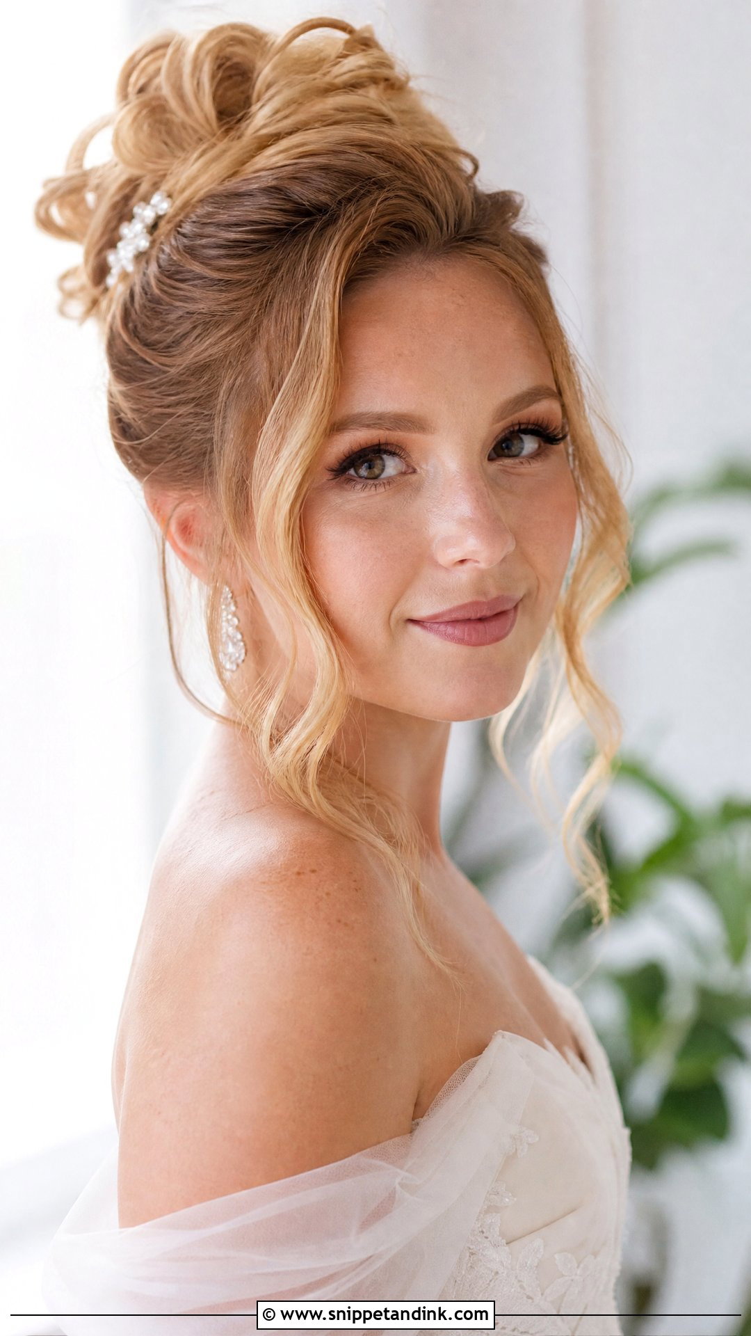 High Bun With Face Framing Pieces - Snippet and Ink - 15 Bride High Bun Hairstyles