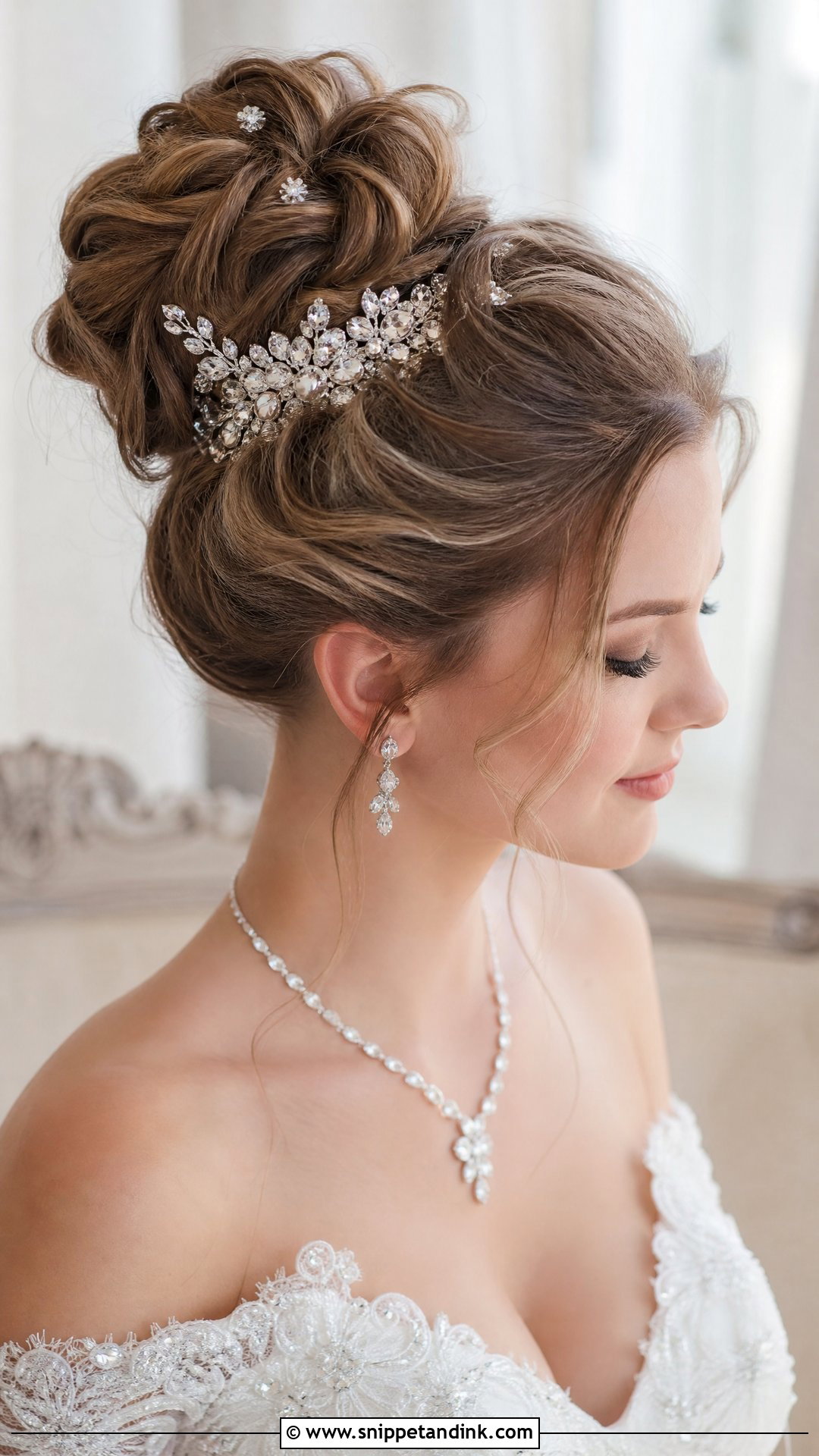 High Bun With Hair Accessories - Snippet and Ink - 20 High Bun for Wedding Ideas