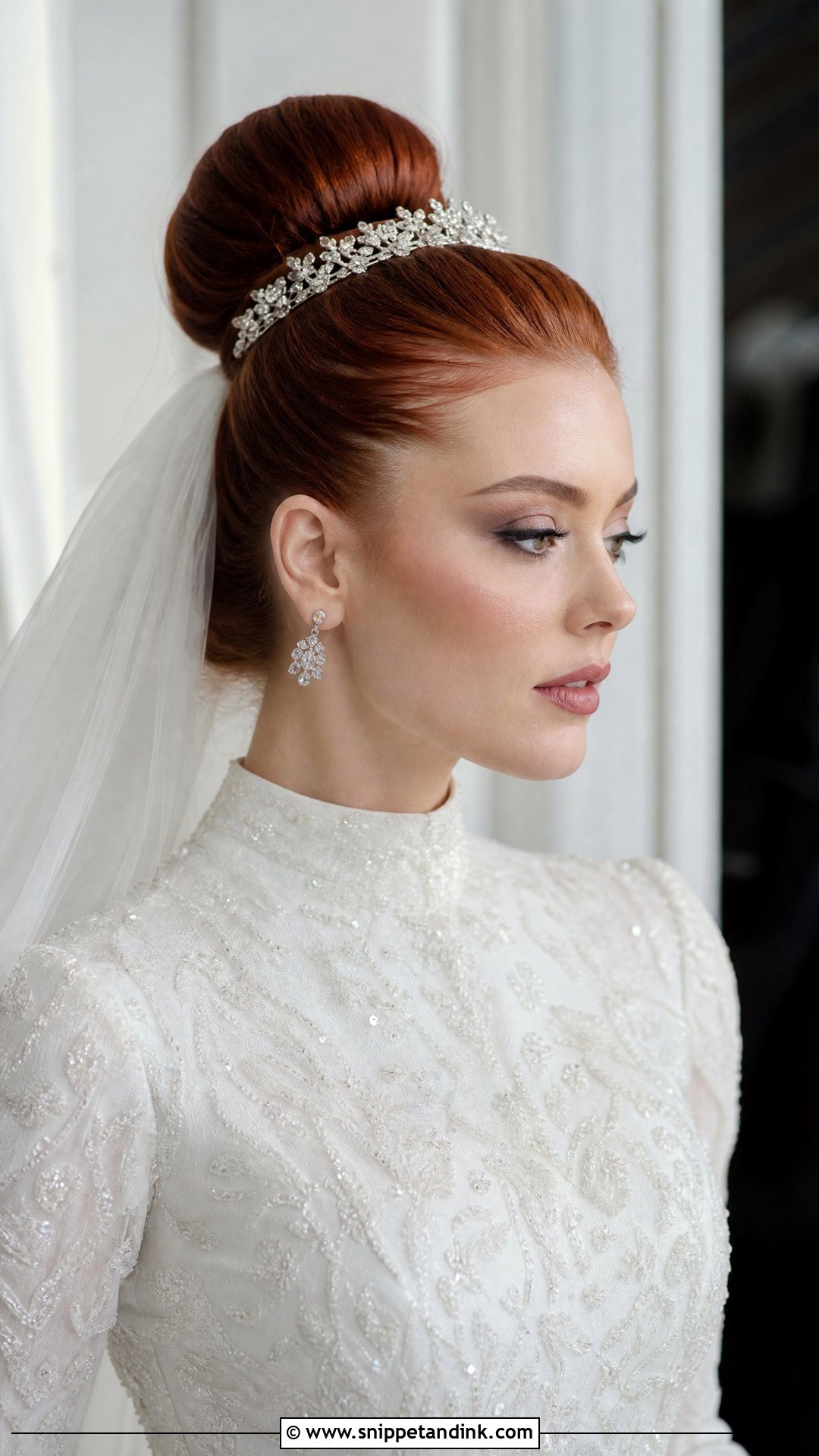 High Bun for Brides - Snippet and Ink - 20 Bride Bun Hairstyle Ideas