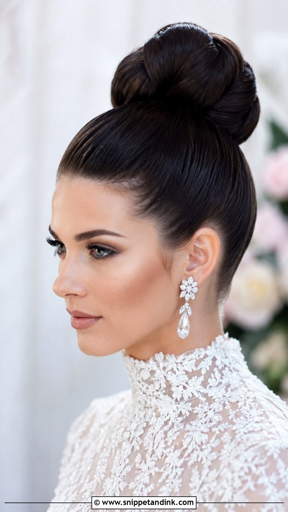 High Bun for Wedding - Snippet and Ink - 35 Bun Hairstyles for Wedding